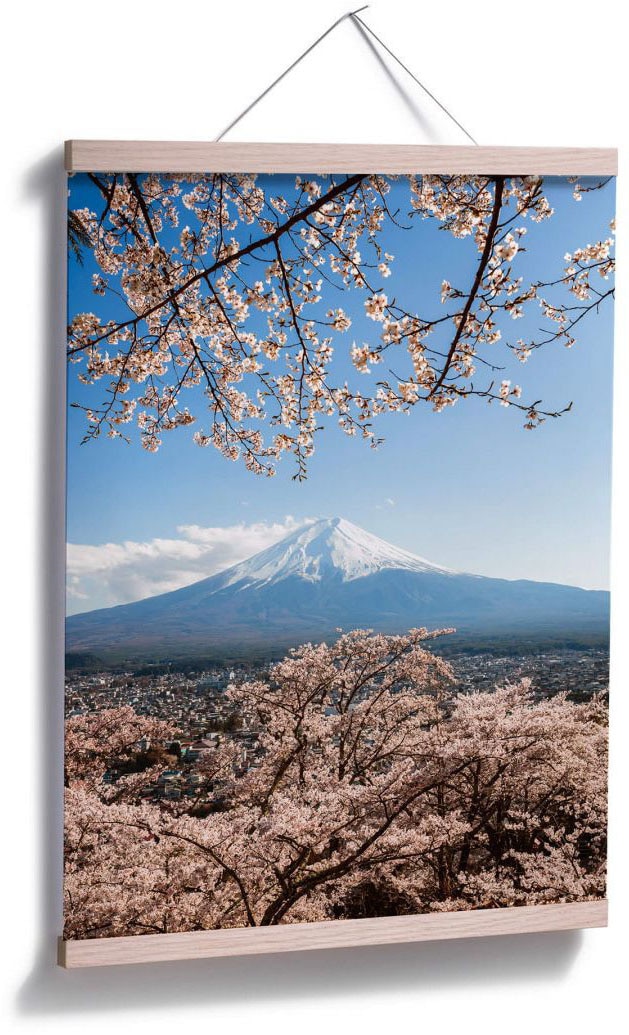Wall-Art Poster »Mount Fuji Japan«, Berge, (1 St.), Poster ohne Bilderrahmen
