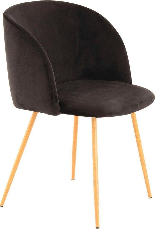 Kayoom Polsterstuhl »Stuhl Celina 110 2er-Set Grau,samtweicher Bezug in mod günstig online kaufen