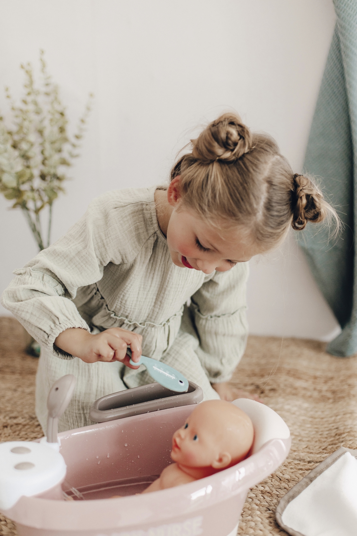 Smoby Puppen Badewanne »Baby Nurse, elektronische Puppen-Badewanne, rosa«, mit Lichteffekten
