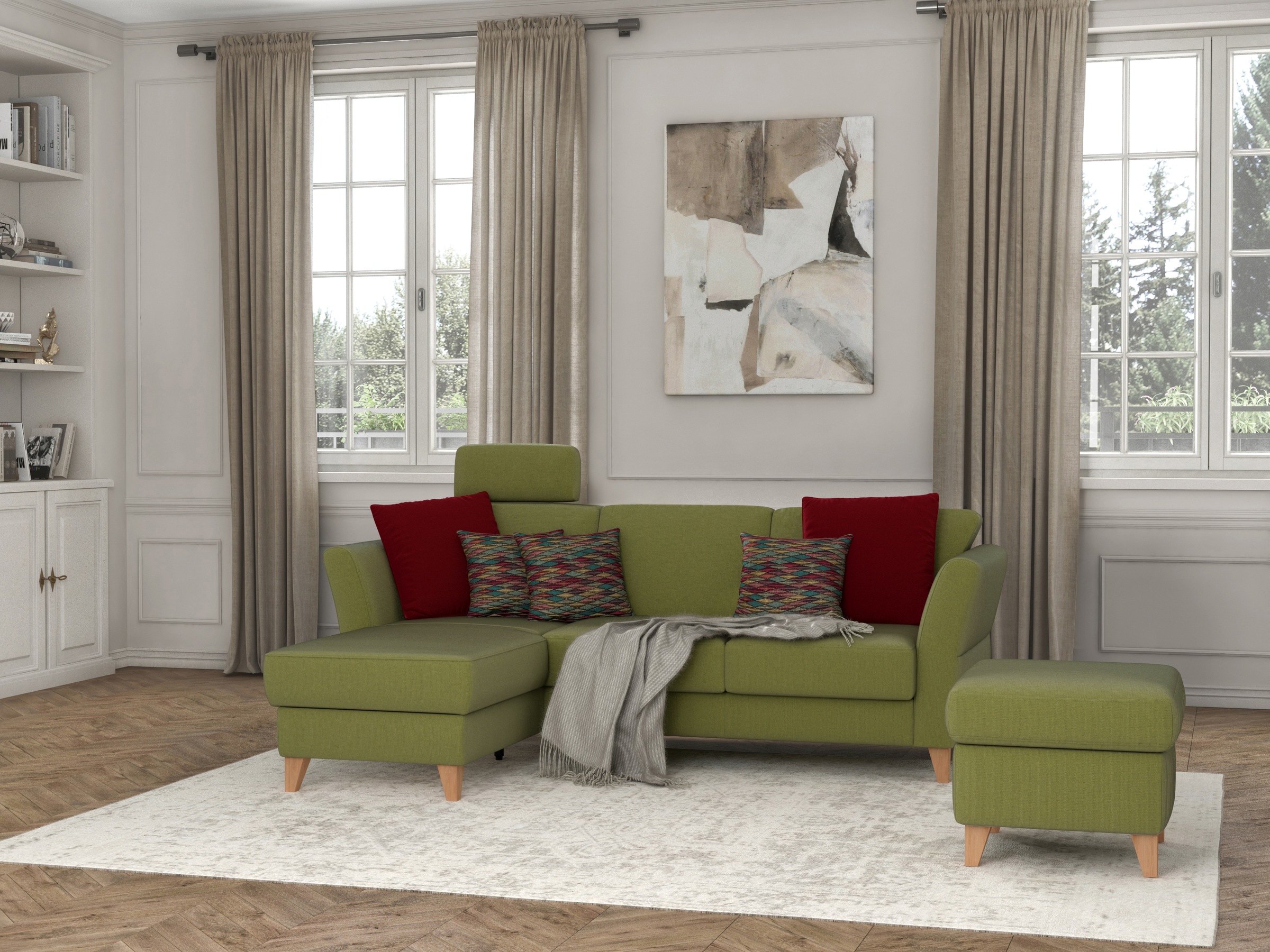 sit&more Ecksofa »Visby L-Form« Wahlweise mit Bettfunktion und Bettkasten, günstig online kaufen