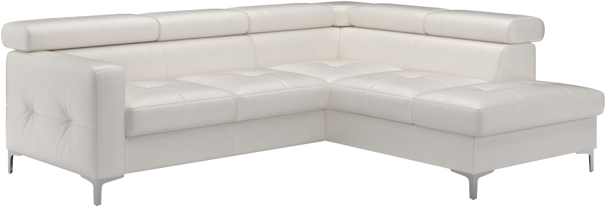 COTTA Ecksofa »Sammy L-Form«, mit Kopfteilverstellung, wahlweise mit Bettfunktion & Bettkasten
