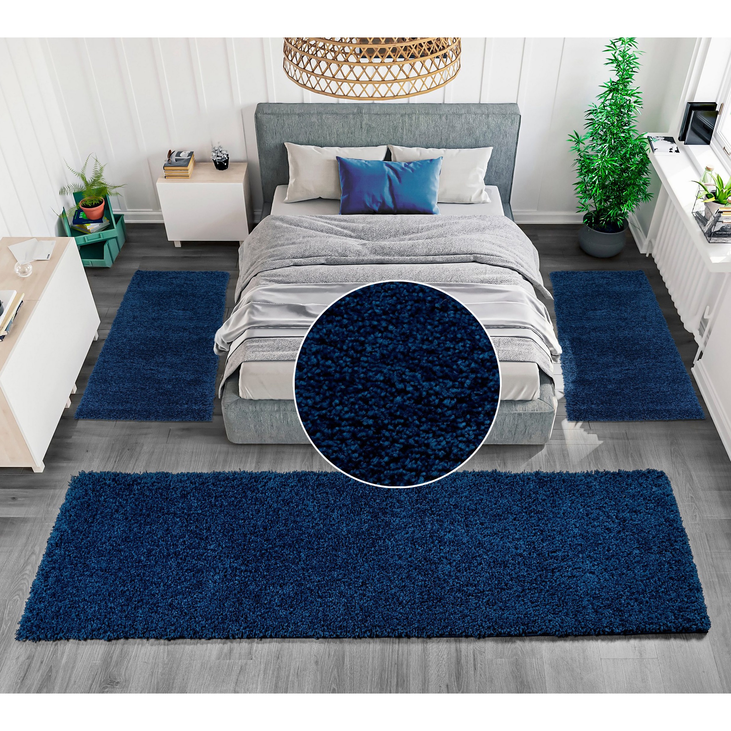 my home Bettumrandung »Shaggy 30« Höhe 30 mm 3 tlg. gewebt, 2- oder 3-teili günstig online kaufen