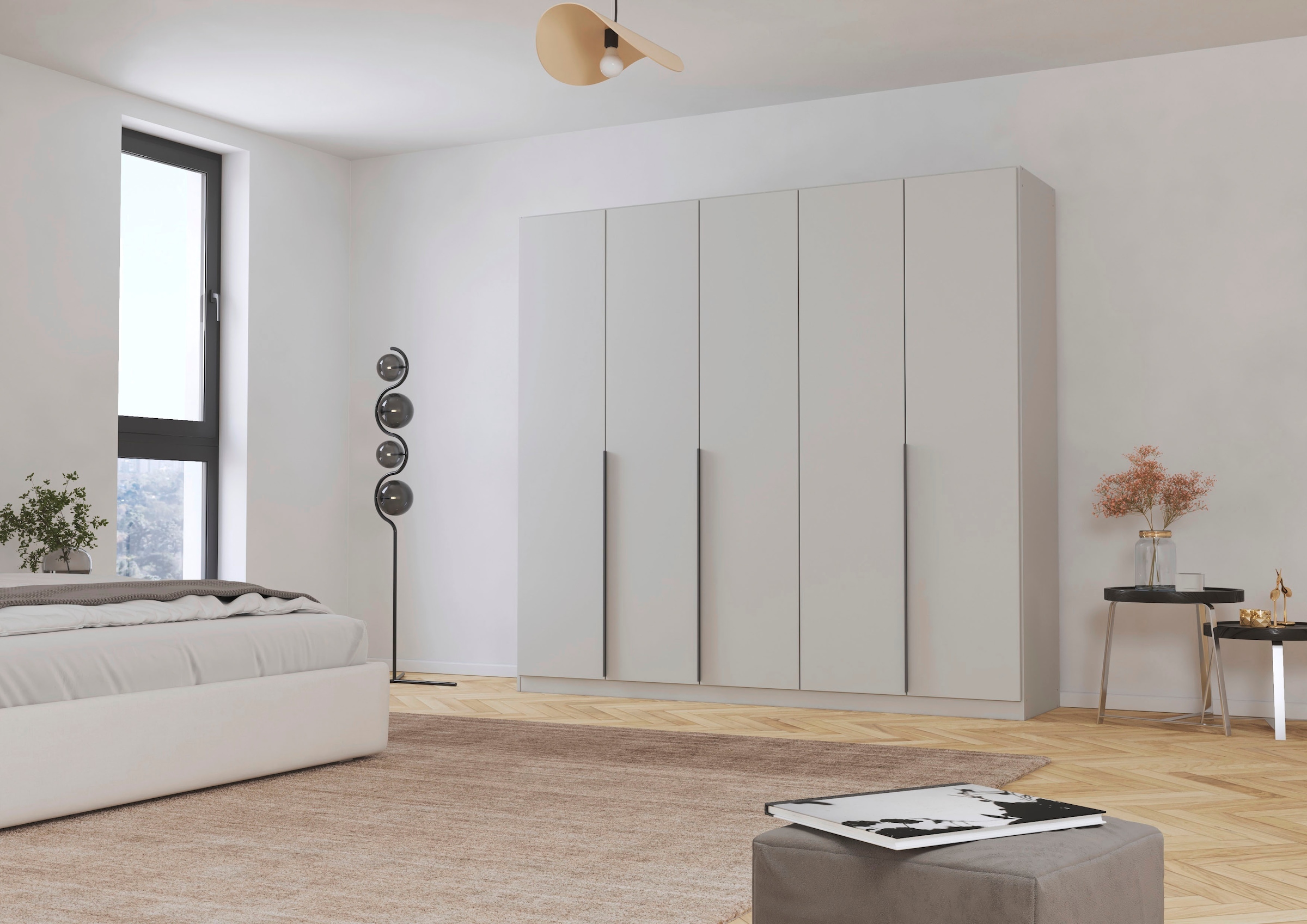 rauch Drehtürenschrank »Kleiderschrank Schrank Garderobe AGORDO TOPSELLER Schlafzimmer«, (in zwei Griff-Farben mit Dekor- oder Hochglanzfront), durchdachte Innenausstattung, in 6 Breiten und 2 Höhen MADE IN GERMANY