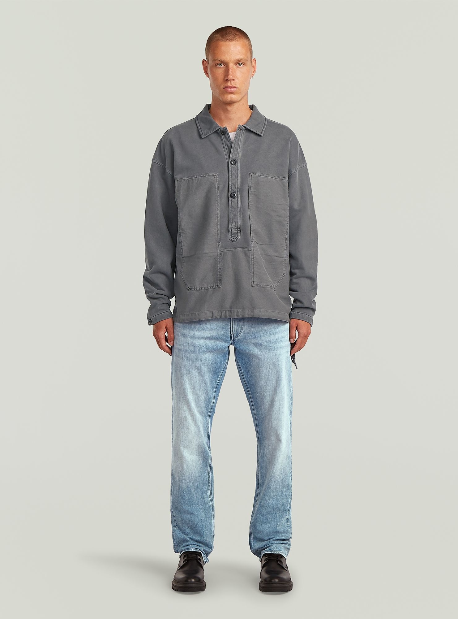 G-STAR Longpullover »Washed Fabric Mix Loose Sweatshirt«