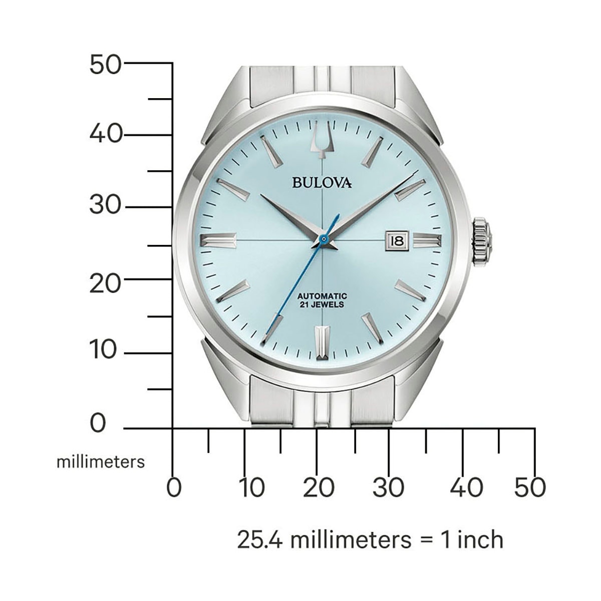 Bulova Automatikuhr Armbanduhr, Herrenuhr, Damenuhr, Edelstahlarmband, Saphirglas
