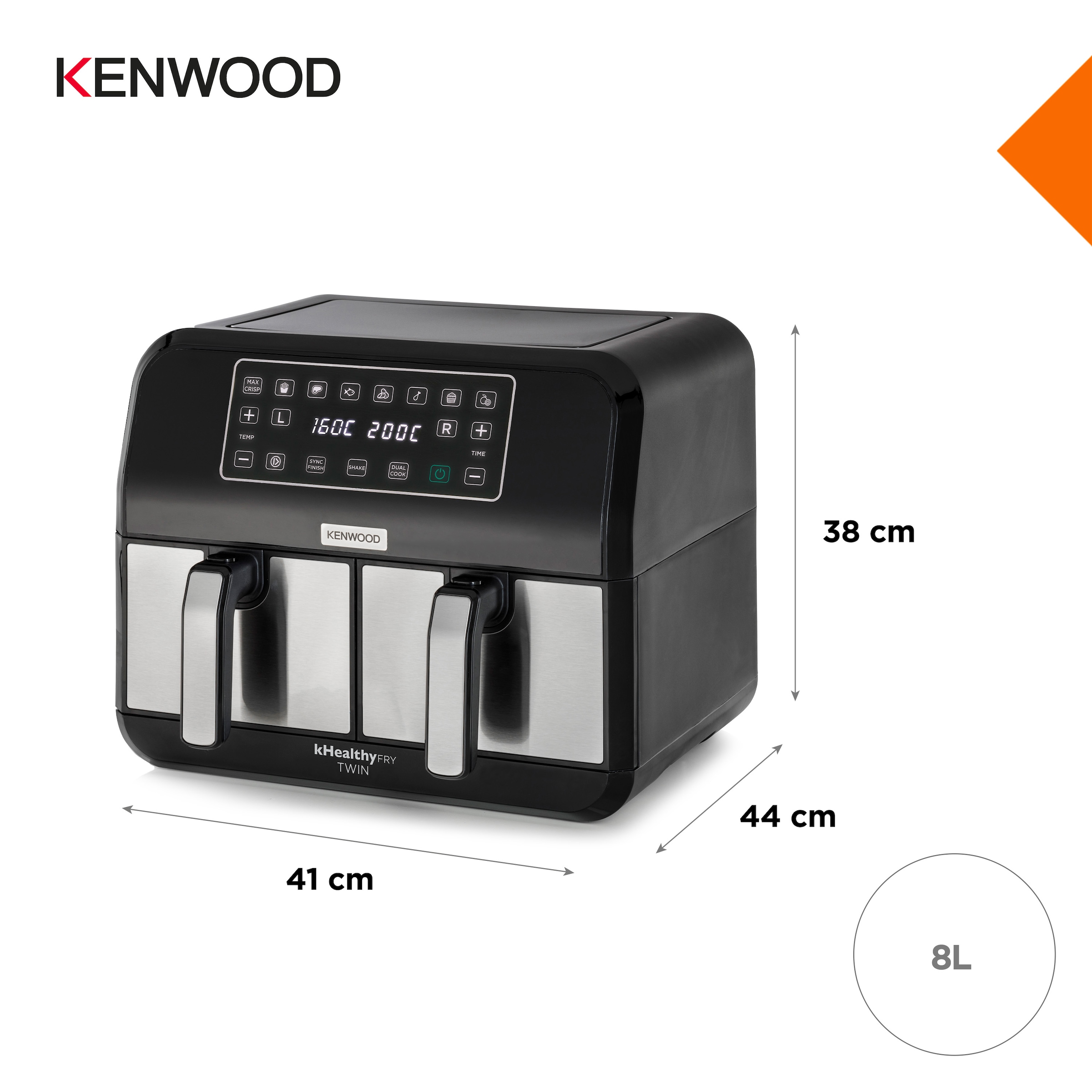 KENWOOD Heißluftfritteuse »HFM20.000MB«, 1700 W