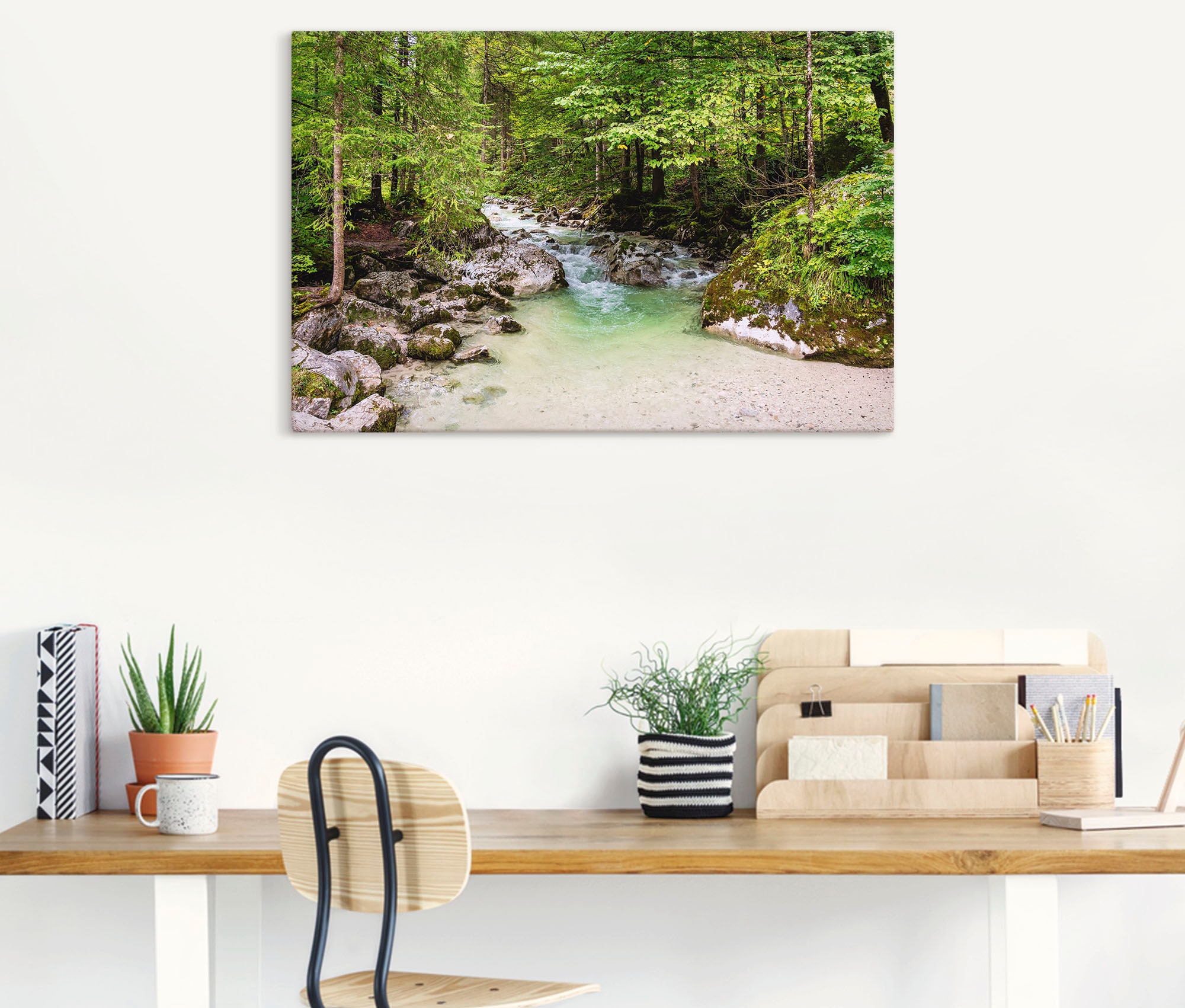 Artland Wandbild »Ramsauer Ache im Zauberwald«, Gewässer, (1 St.), als Leinwandbild, Poster in verschied. Größen