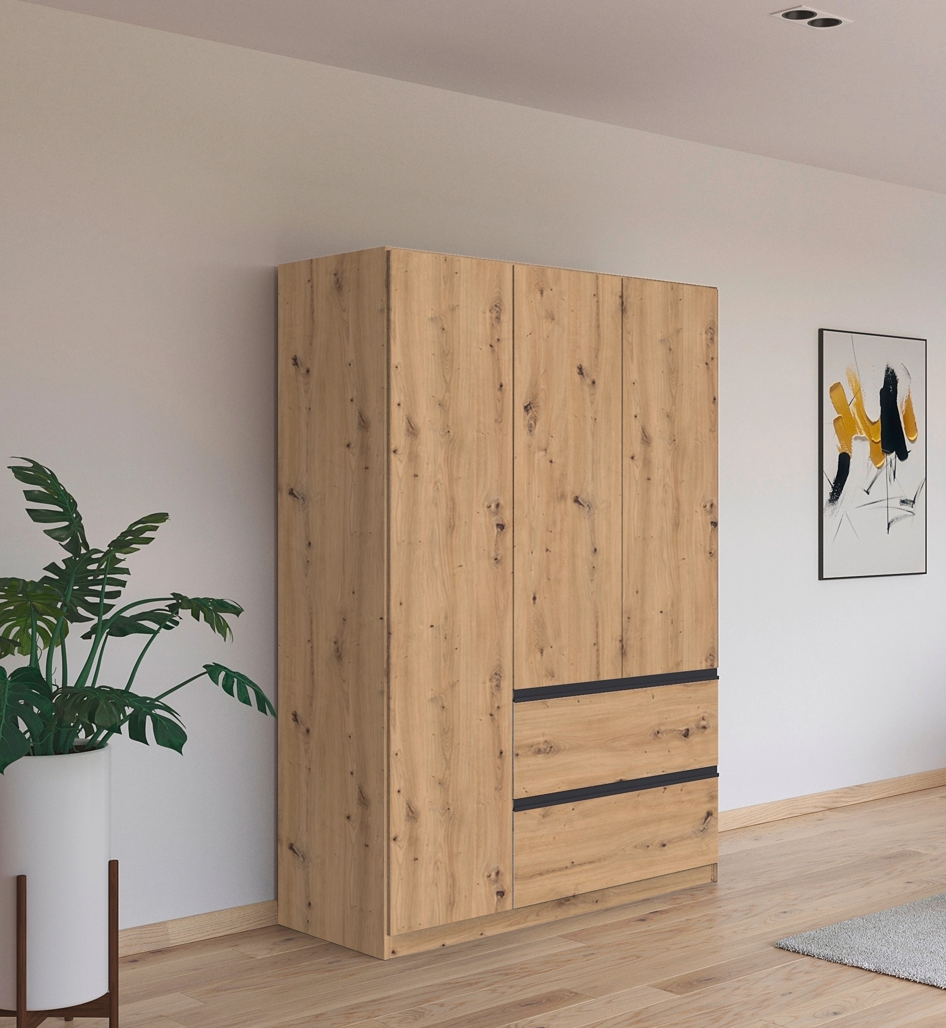 rauch Drehtürenschrank »Kleiderschrank Schrank Garderobe Wäscheschrank COSTA in 3 Breiten«, viel Platz, grifflose Front und Push-to-Open Funktion MADE IN GERMANY