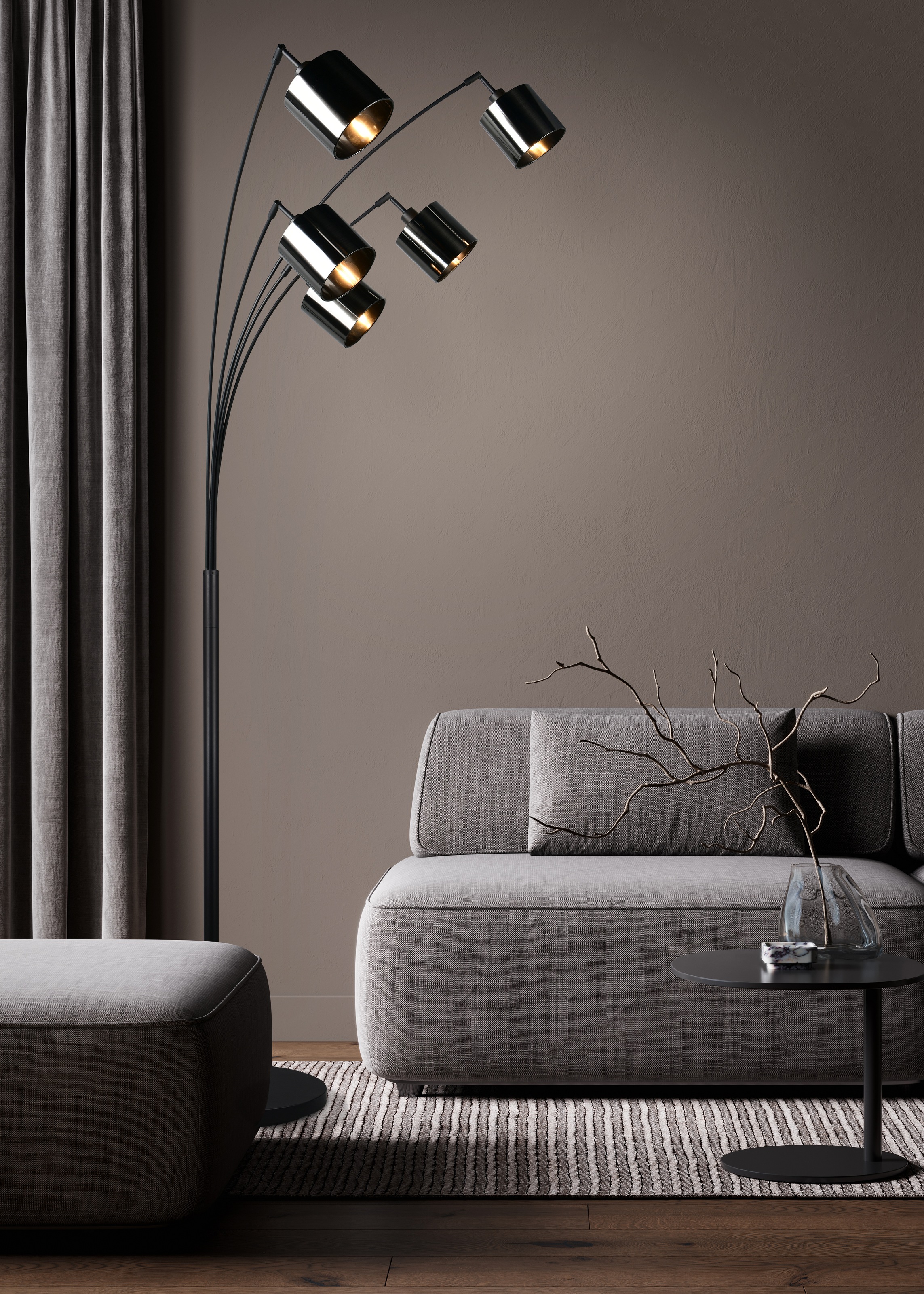 REALITY Leuchten Stehlampe »JASON, Stehleuchte 5-flammig exkl 5x E14 max 10 günstig online kaufen