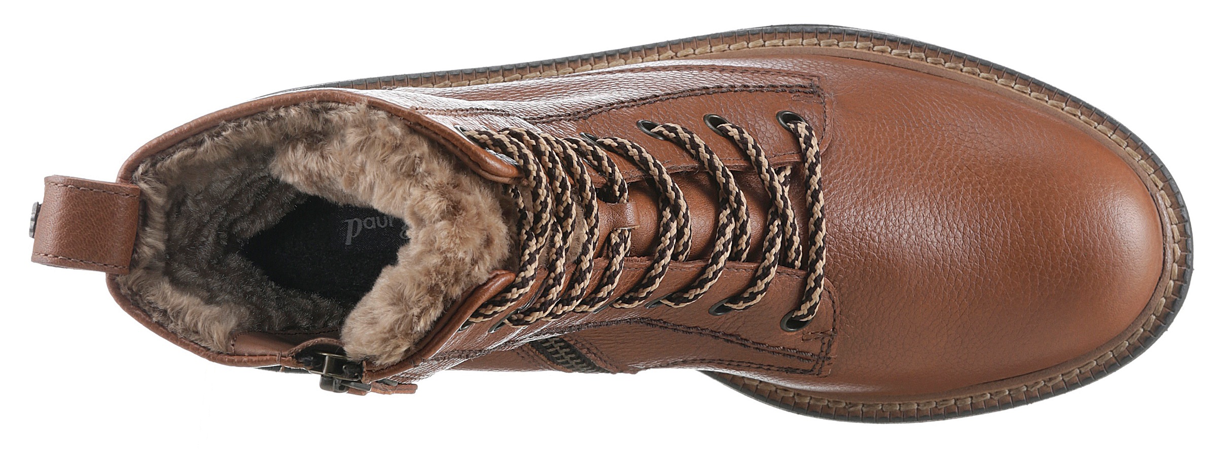 Paul Green Winterstiefelette, Winterboots, Schnürboots, Reißverschluss-Stiefelette mit Warmfutter