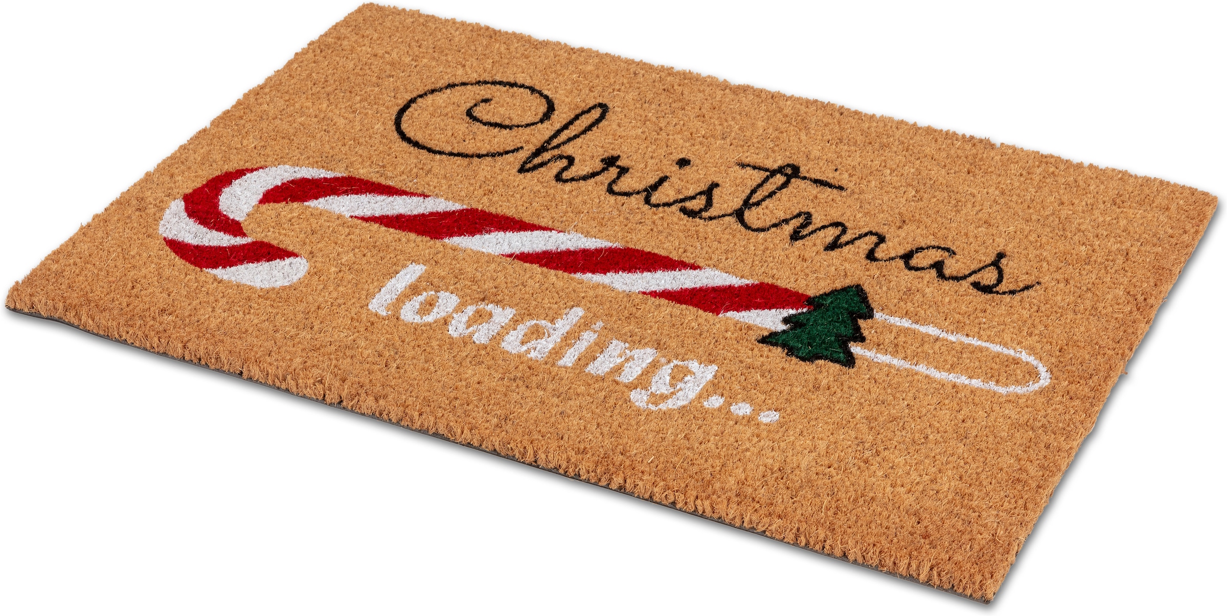 ASTRA Fußmatte »Kokosvelours bedruckt ca.40x60cm D.026 Xmas loadin« rechteckig 1,4 mm Höhe Natürliches Material