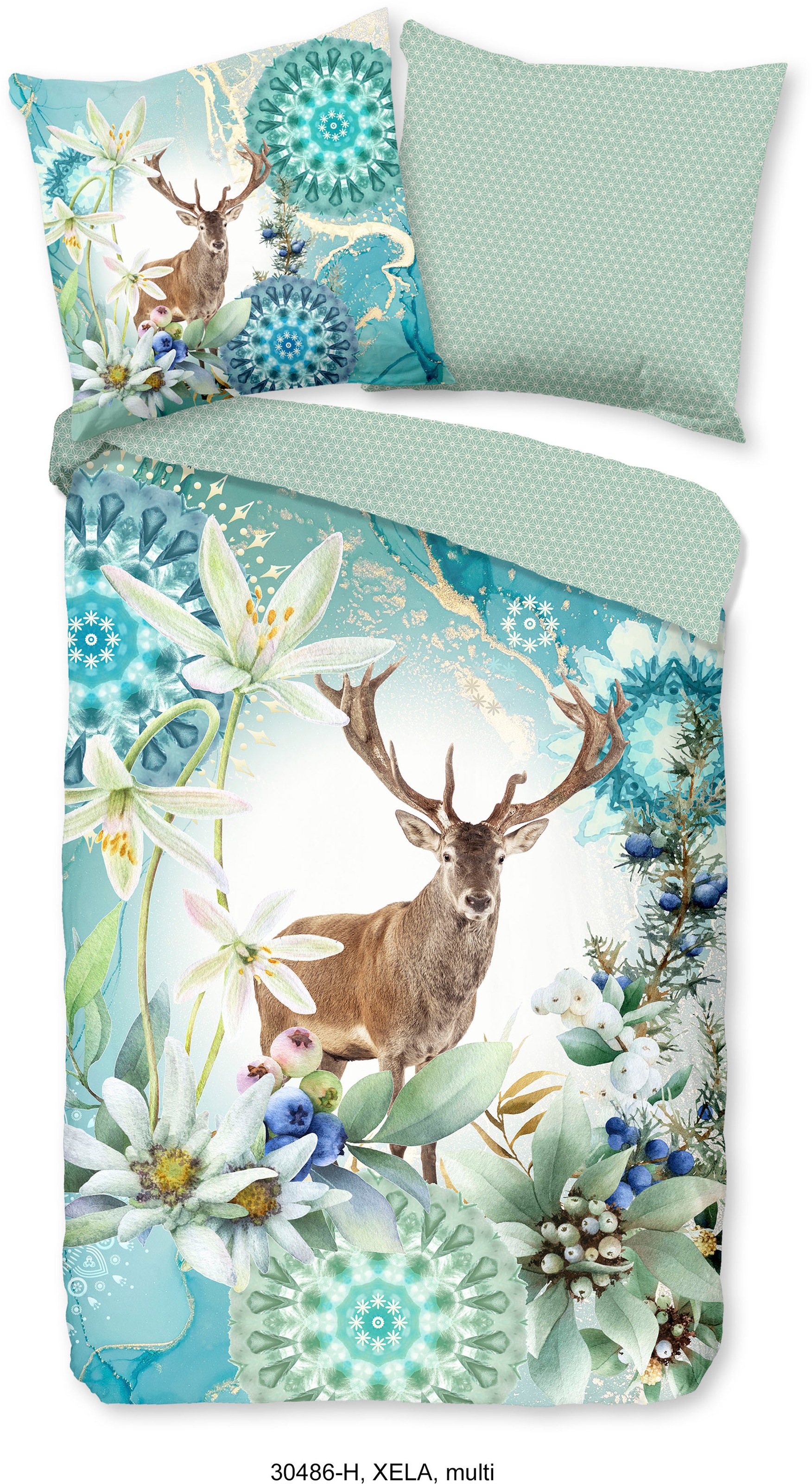 hip Wendebettwäsche »Xela« 2 Stk. tlg. Mako-Satin, 135x200, Reißverschluss, günstig online kaufen