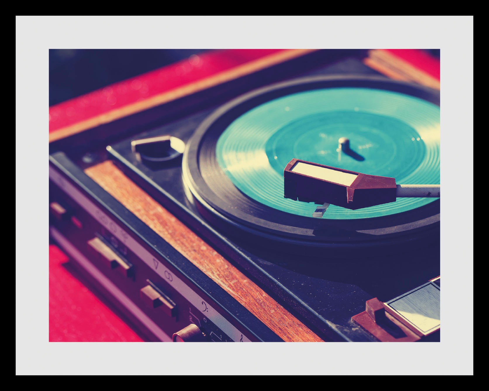 queence Bild »DJ«, D-J-Technik-Tanz, (1 St.), HD Premium Poster-Druck inkl. Holzrahmen