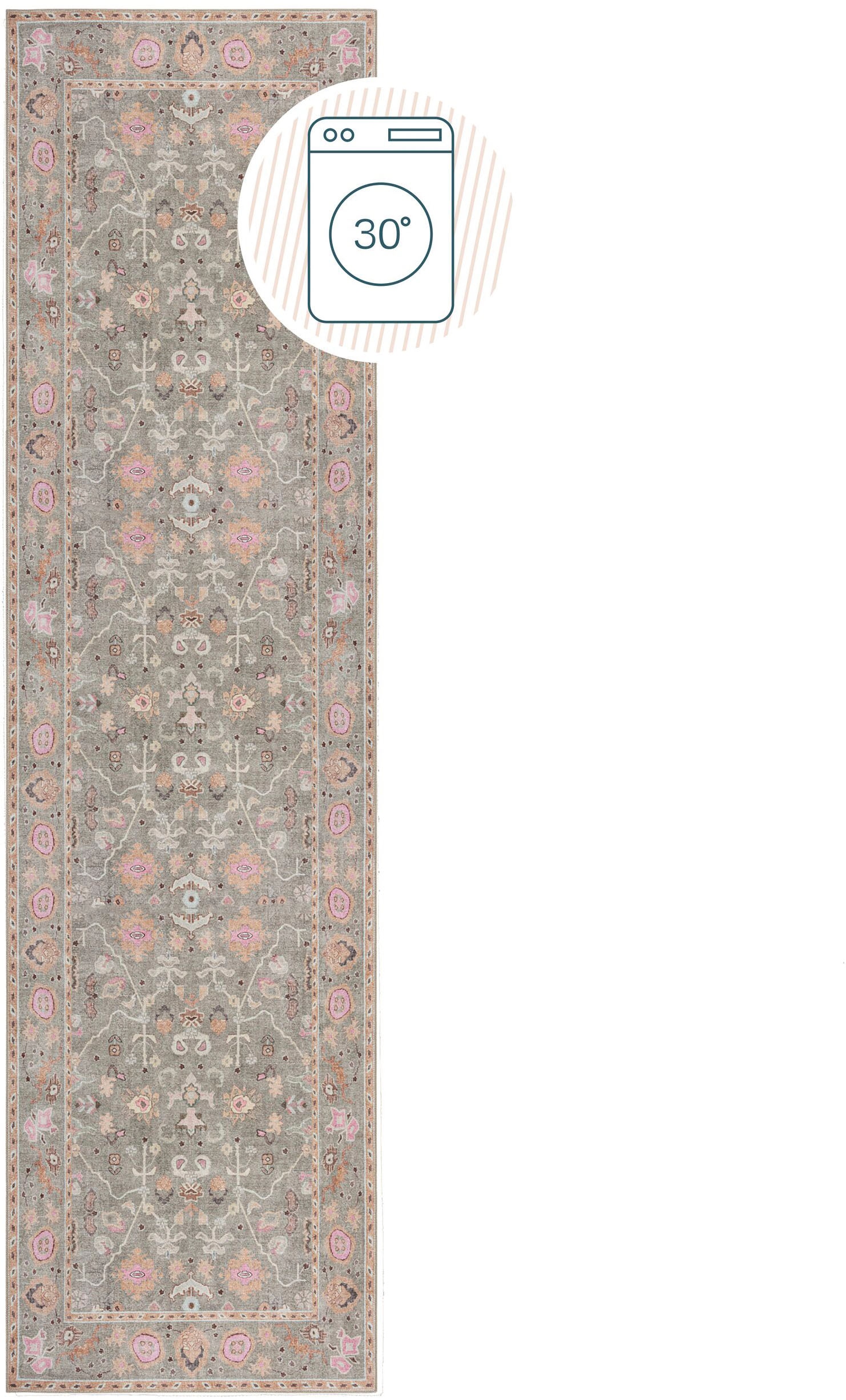 FLAIR RUGS Teppich »Una«, rechteckig, 4 mm Höhe, Waschbarer Traditioneller günstig online kaufen