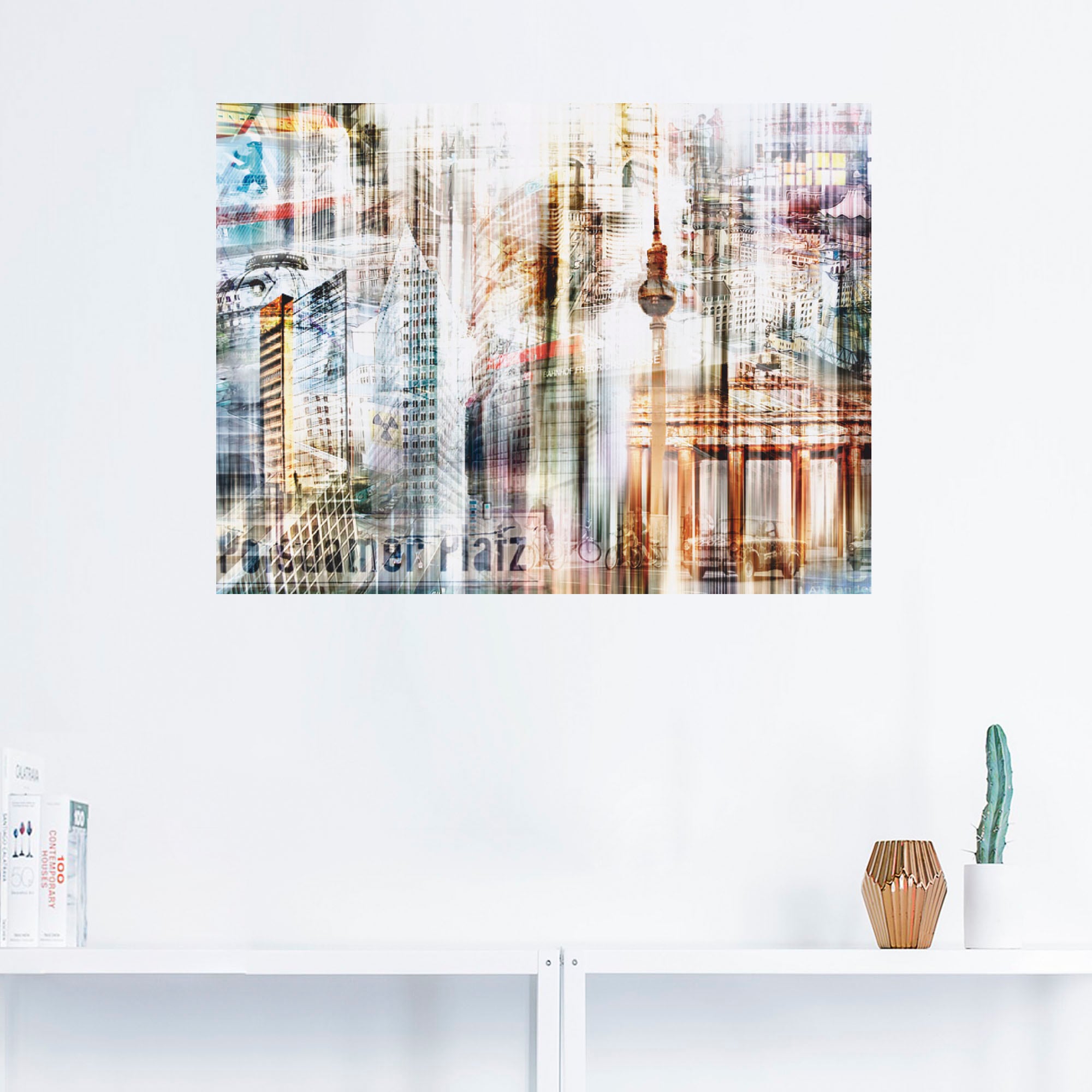 Artland Wandbild »Berlin Skyline Collage III«, Deutschland, (1 St.), als Leinwandbild, Wandaufkleber oder Poster in versch. Größen