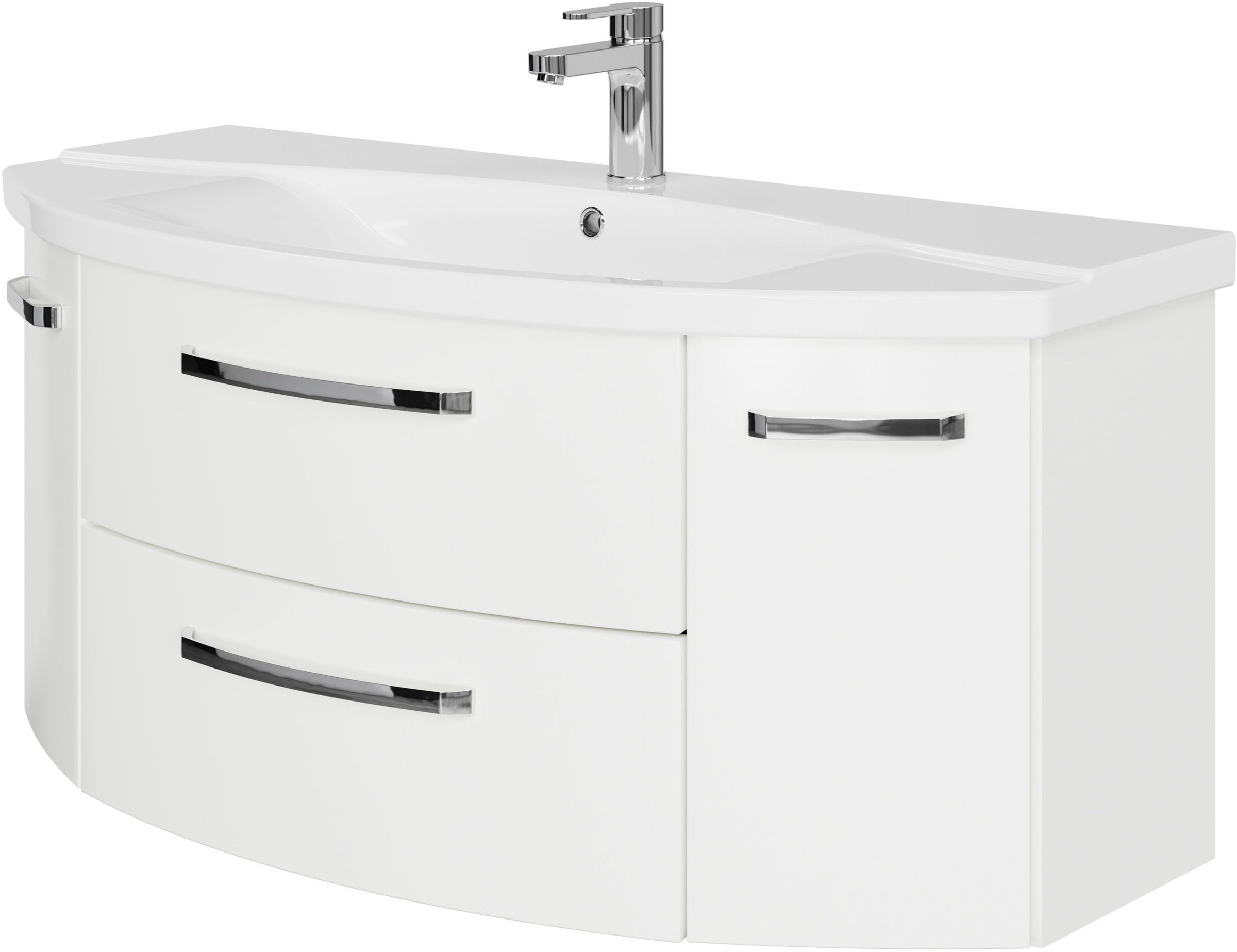 Saphir Badmöbel-Set »Serie 4010 5-teilig Keramik-Waschtisch mit LED-Spiegel günstig online kaufen