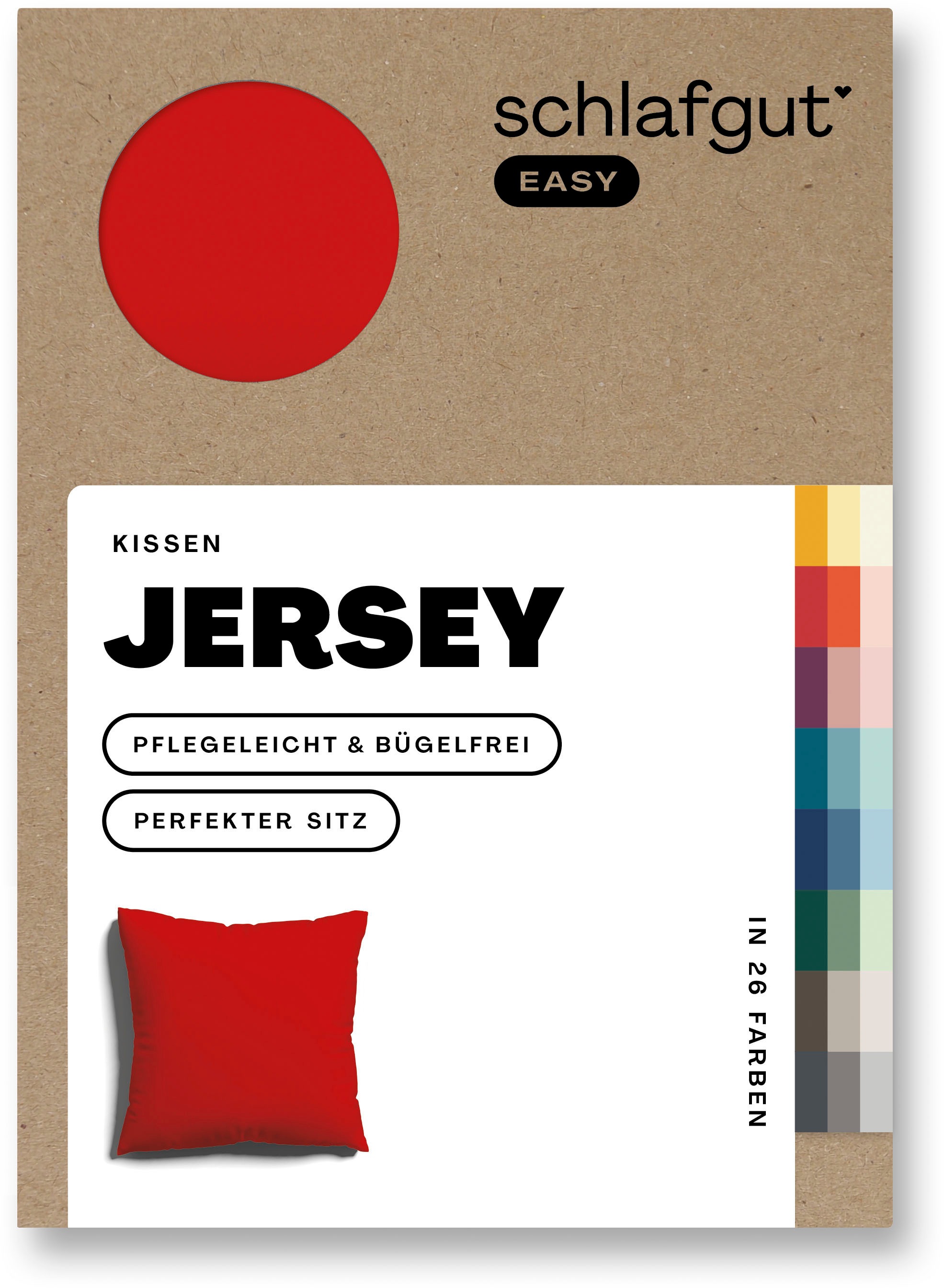 Schlafgut Kissenbezug »EASY Jersey«, (1 St.), Kissenhülle mit Reißverschluss, weich und saugfähig, Kissenbezug