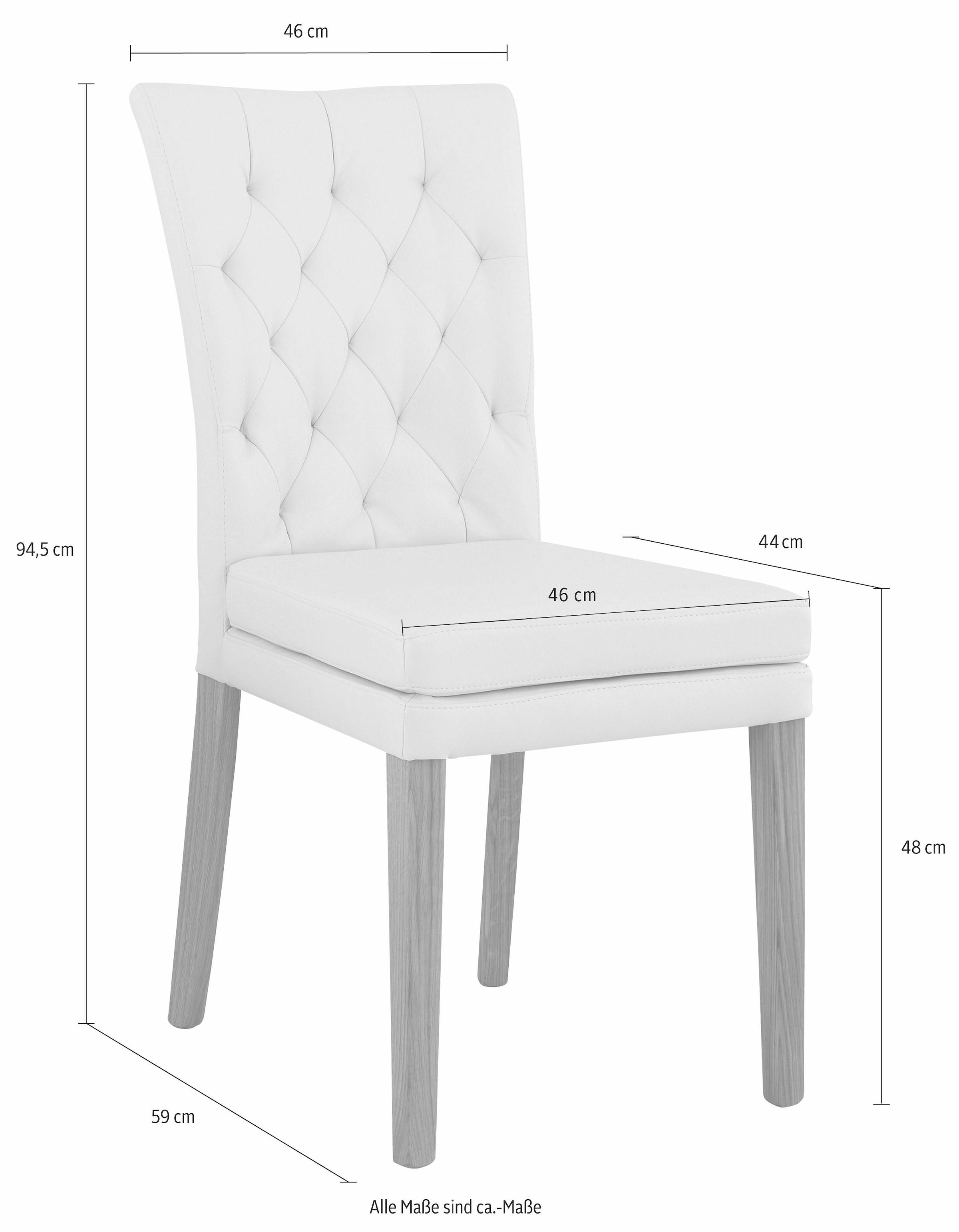 Home affaire Esszimmerstuhl »Colorado BESTSELLER Polsterstuhl«, (Set), 4 St., Kunstleder, Beine in eiche oder nussbaum. Im 2er, 4er oder 6er-Set