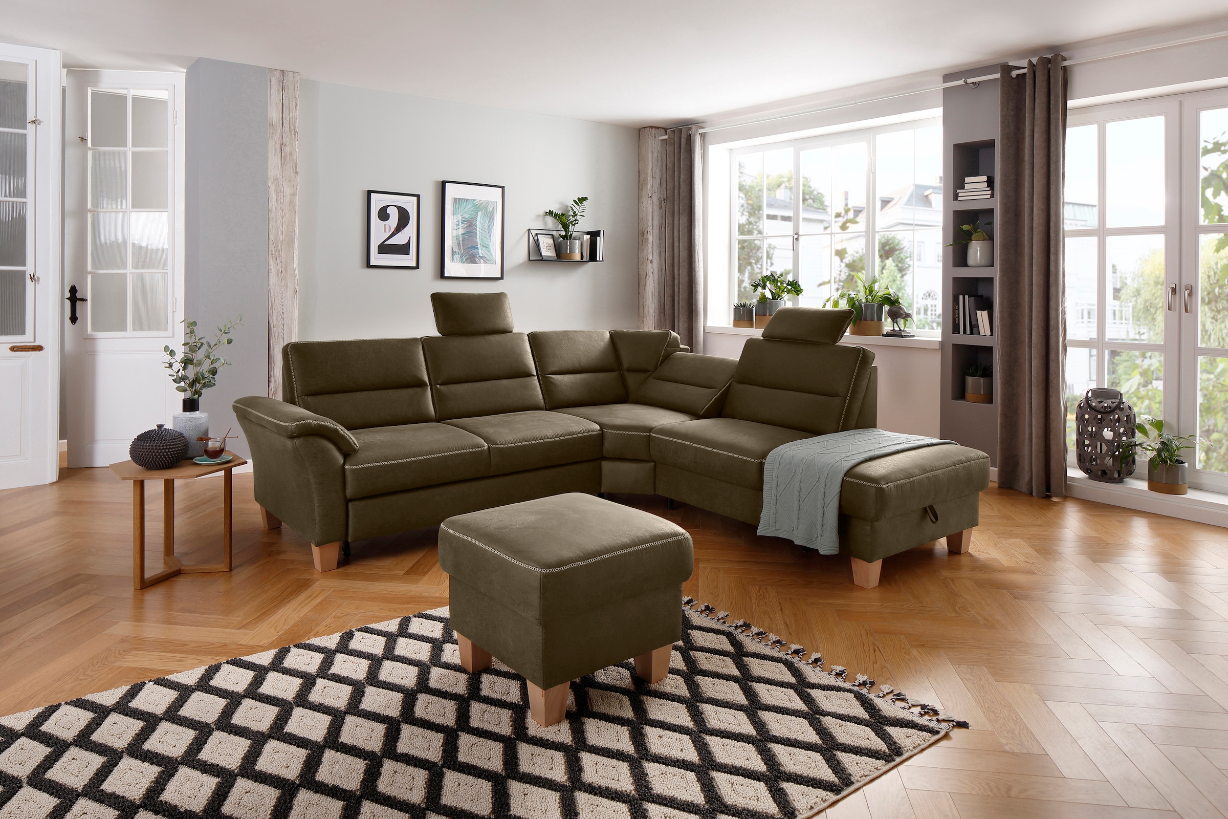 Home affaire Ecksofa »Soleo L-Form«, komfortabel durch Trapezecke mit Relax günstig online kaufen