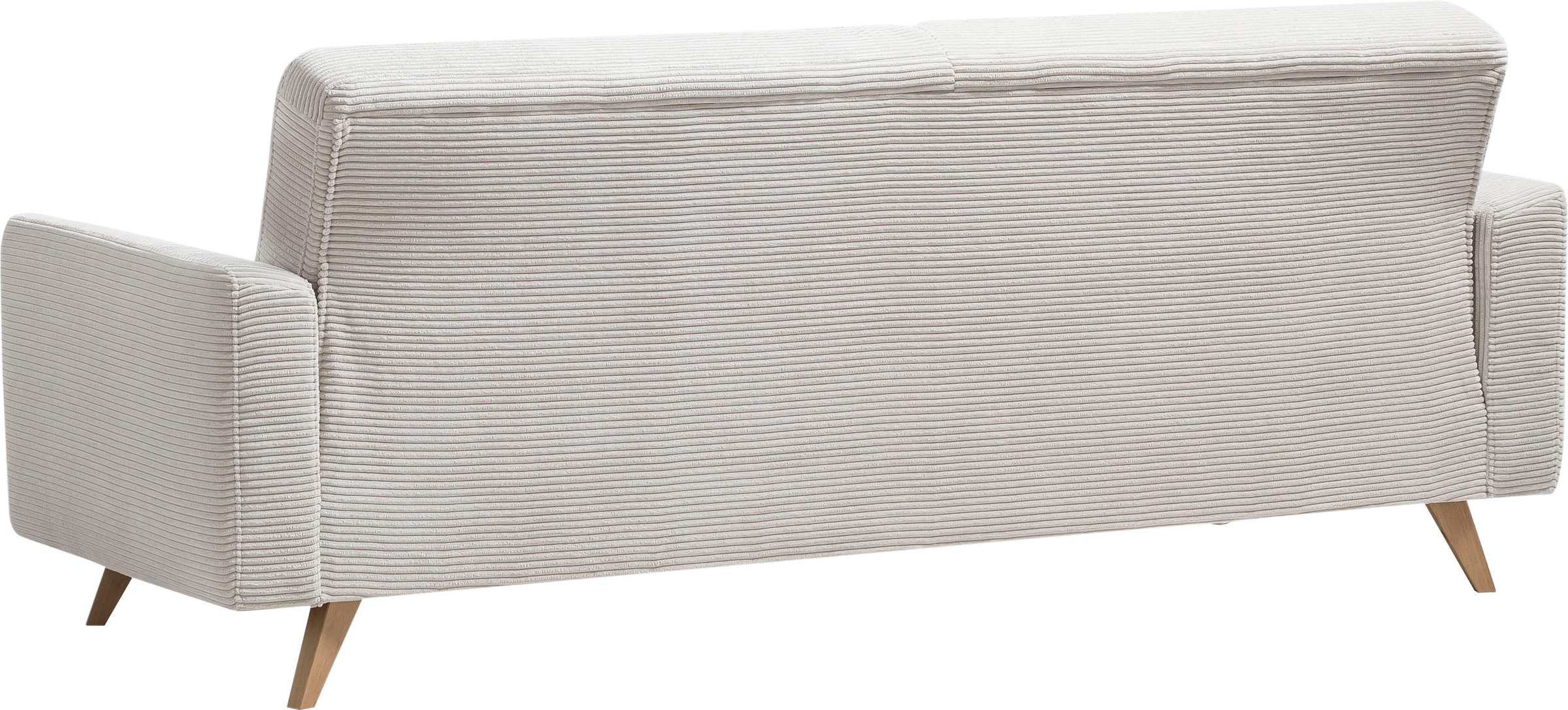 exxpo - sofa fashion 3-Sitzer »Samso, elegant und bequem, aktueller Cord Bezug, Kippcouch«, hochwertige Verarbeitung, Schlafsofa inkl. Bettfunktion und Bettkasten