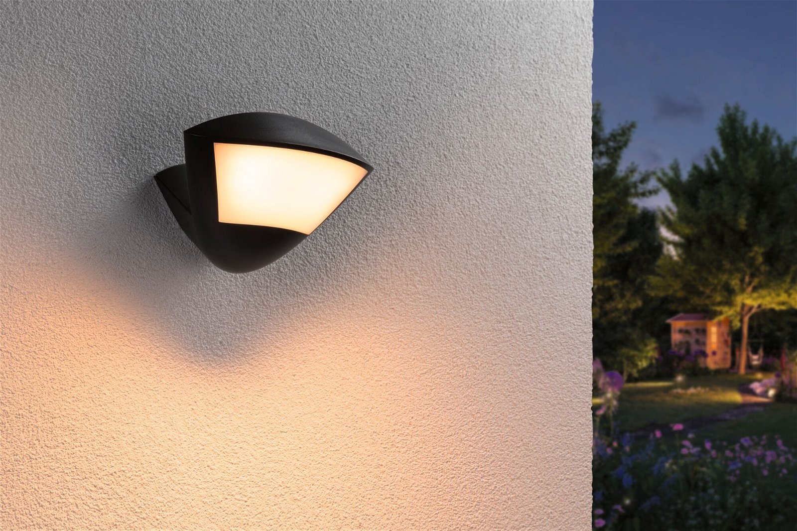 Paulmann LED Außen-Wandleuchte »Skyla IP44 226x164mm 10W 840lm 230V Anthrazit Aluminium«, 1 flammig, Smart Home Zigbee 3.0 Bewegungsmelder insektenfreundlich
