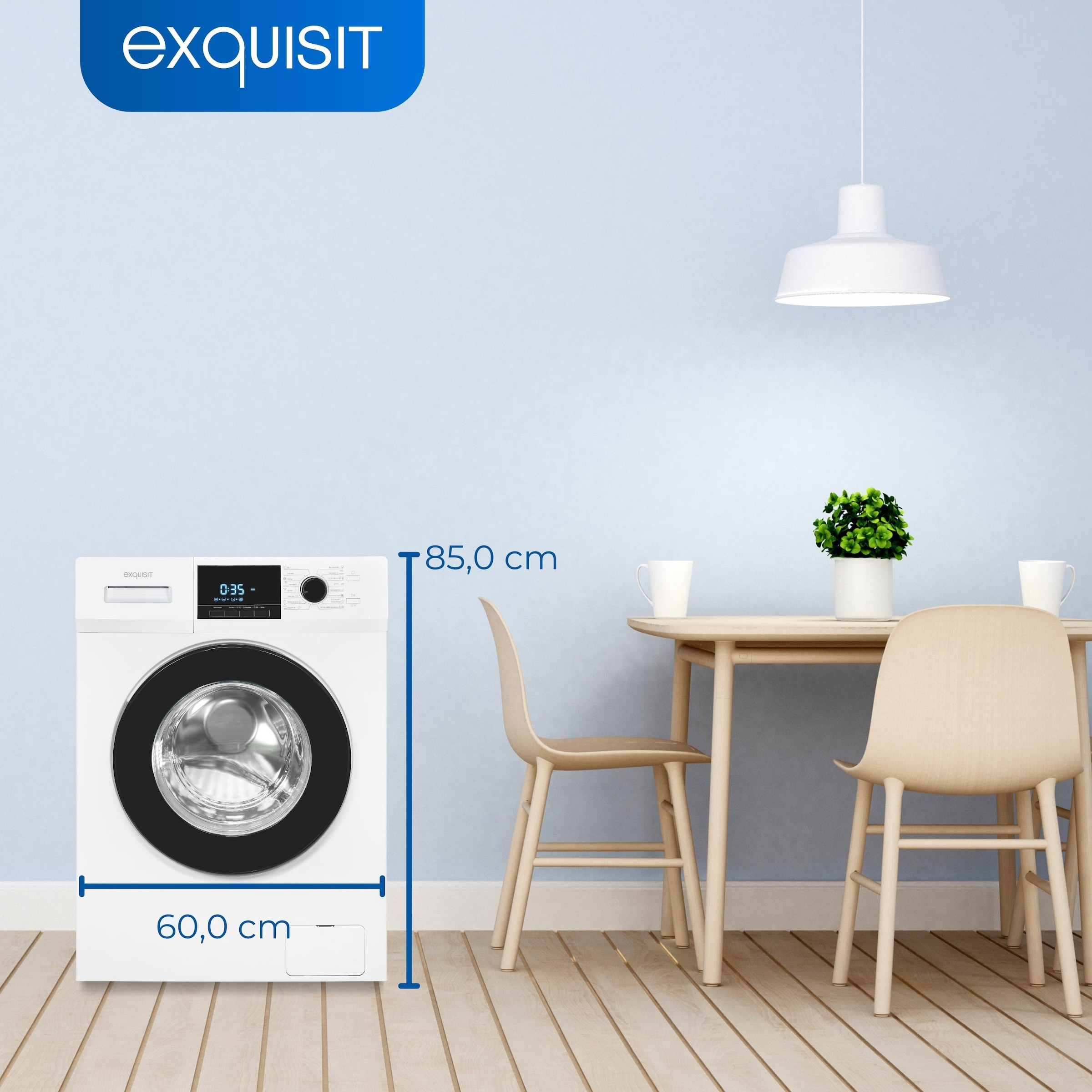 exquisit Waschmaschine »WA8214-340A«, 8 kg, 1400 U/min, Aquastop-Schlauch