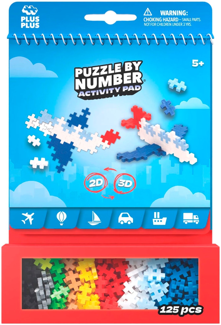 PLUS-PLUS Kreativset »Bausteine Puzzle by Number Transport«