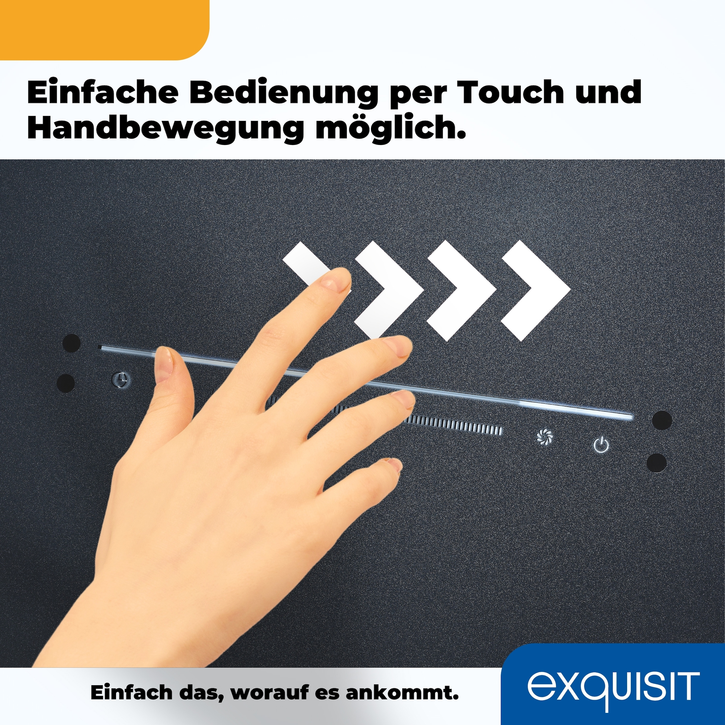 exquisit Kopffreihaube »KFD603-120 mattschwarz« Elegante Kopffreihaube in Mattschwarz per Fingertip zu bedienen