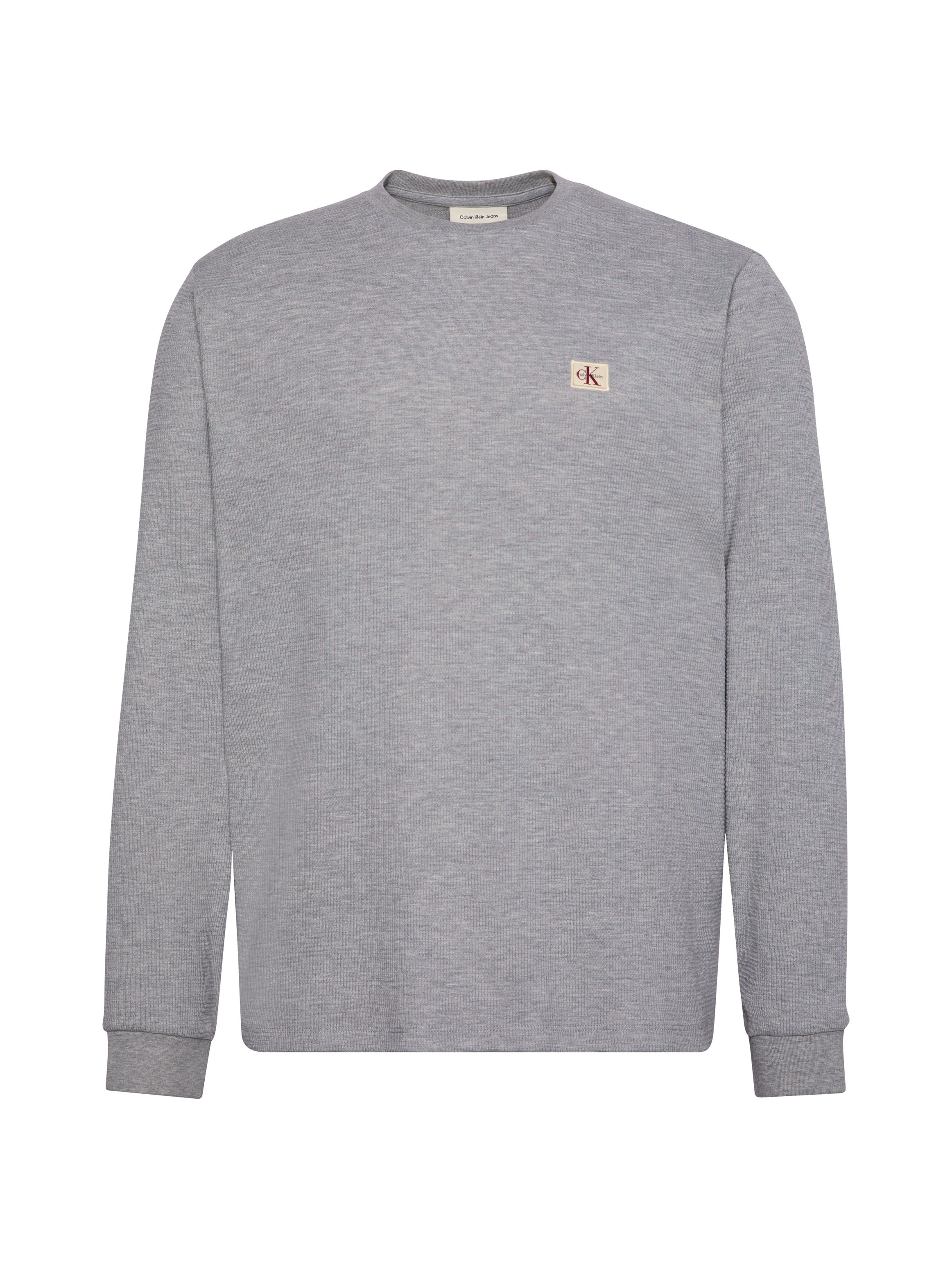 Calvin Klein Jeans Langarmshirt »LS WAFFLE BADGE CREWNK TEE«