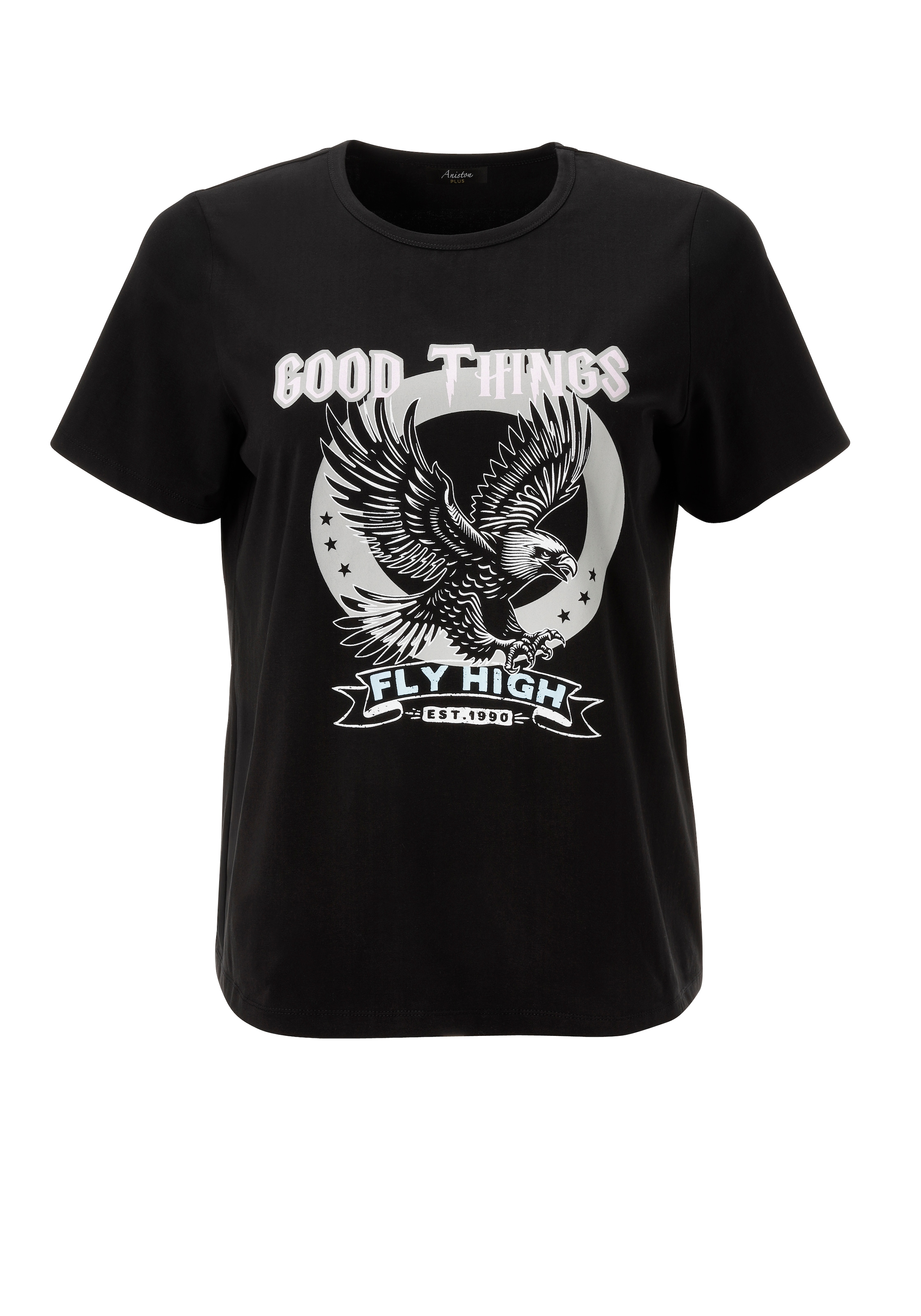 Aniston PLUS T-Shirt, mit trendigen Frontprint - NEUE KOLLEKTION