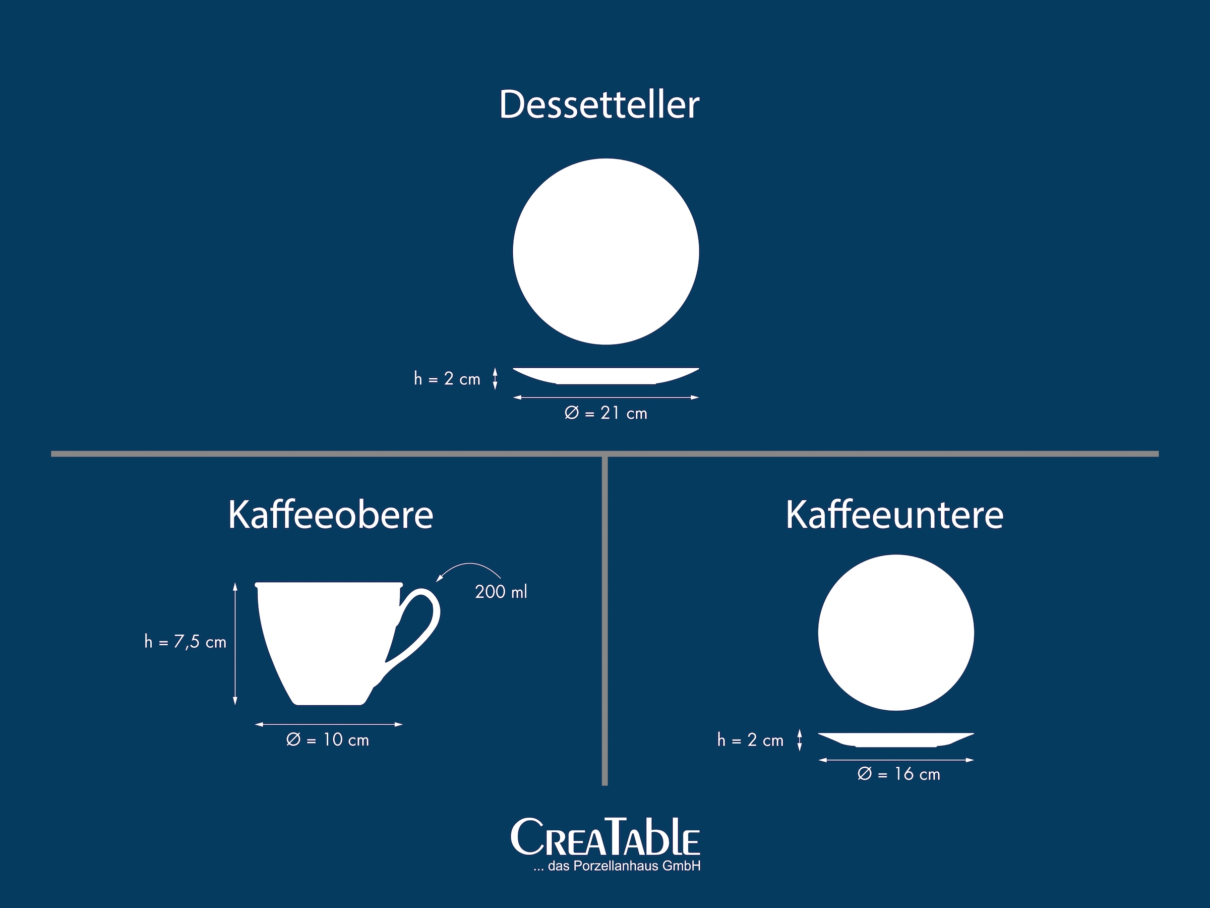 CreaTable Kaffeeservice »Valencia Pastell, Kaffee-Service 18-tlg« Elegant, Boho Chic