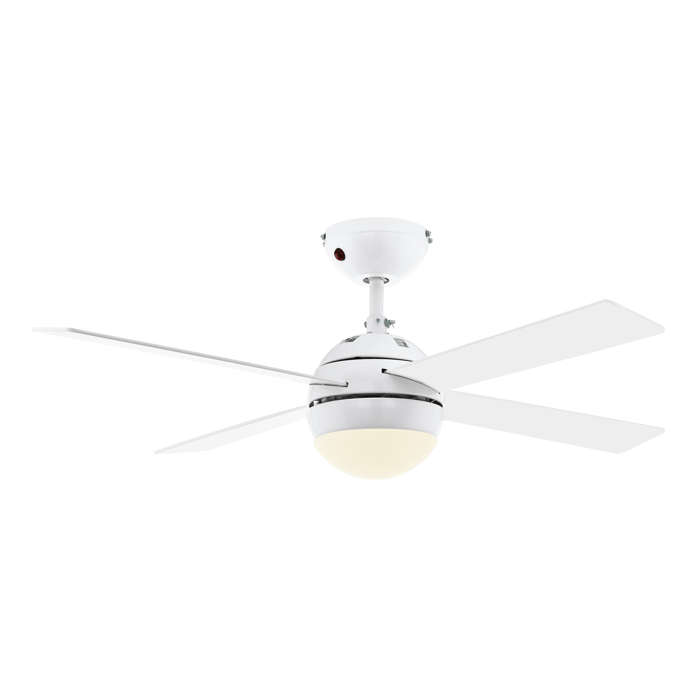EGLO LED Deckenleuchte »LOSCIALE« E27 1 Stk. Warmweiß Ventilator mit Beleuchtung - E27 - 3 Geschwindigkeiten - 4 Flügel