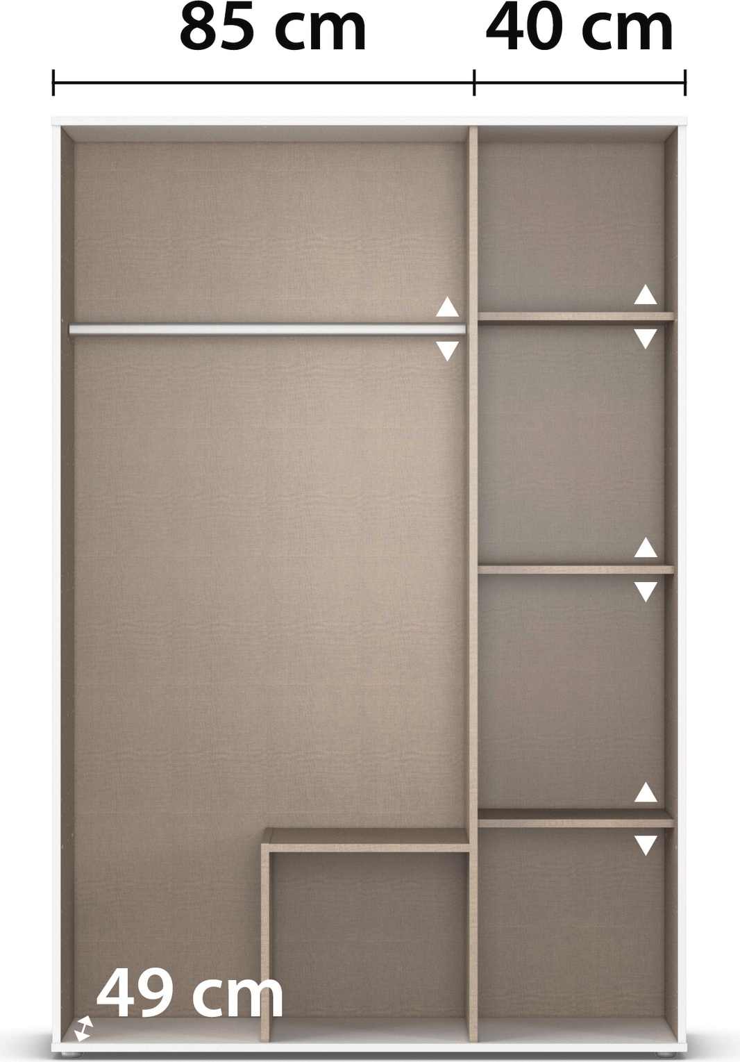 rauch Drehtürenschrank »Kleiderschrank Schrank Garderobe Wäscheschrank ESSEA in 2 Breiten«, mit 2 Schubladen, in schlichtem Design, moderne Griffe MADE IN GERMANY