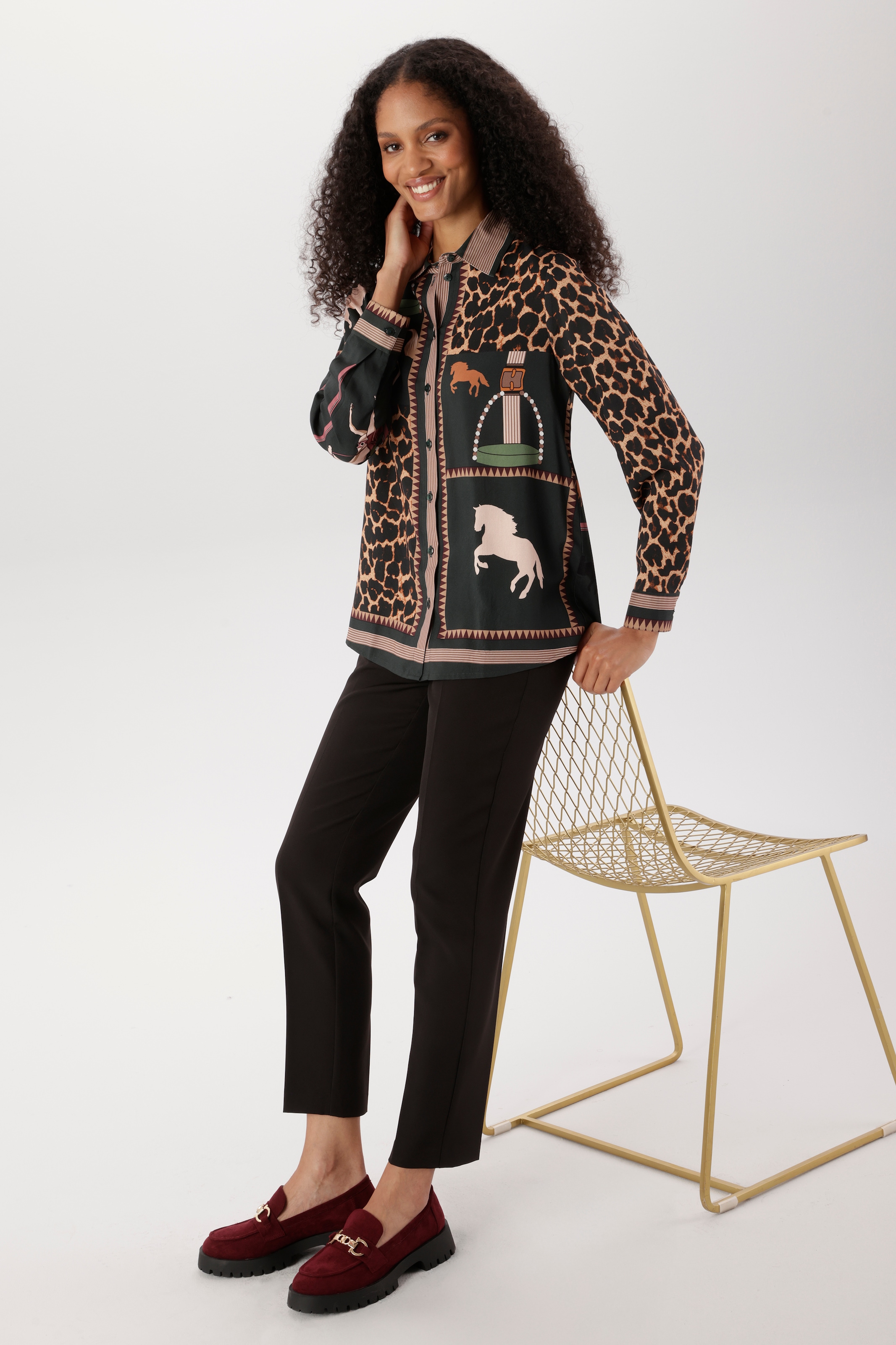 Aniston SELECTED Hemdbluse mit auffälligen, künstlerischen Animal-Print - NEUE KOLLEKTION