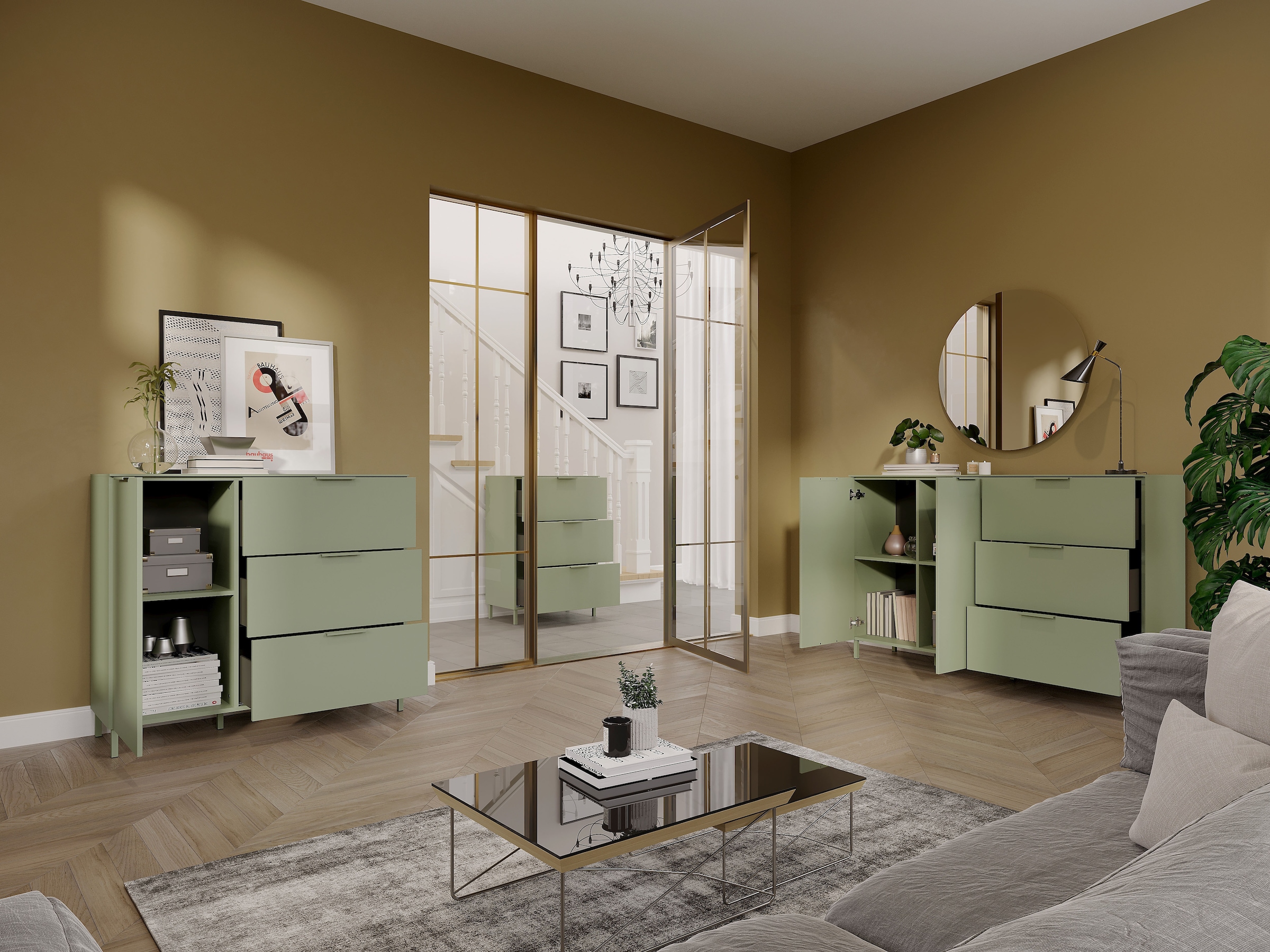 GERMANIA Sideboard »Savoca« 1 Stk. tlg. Breite 109 cm, Soft-close, 2 Fußvarianten inkl., Made in Germany