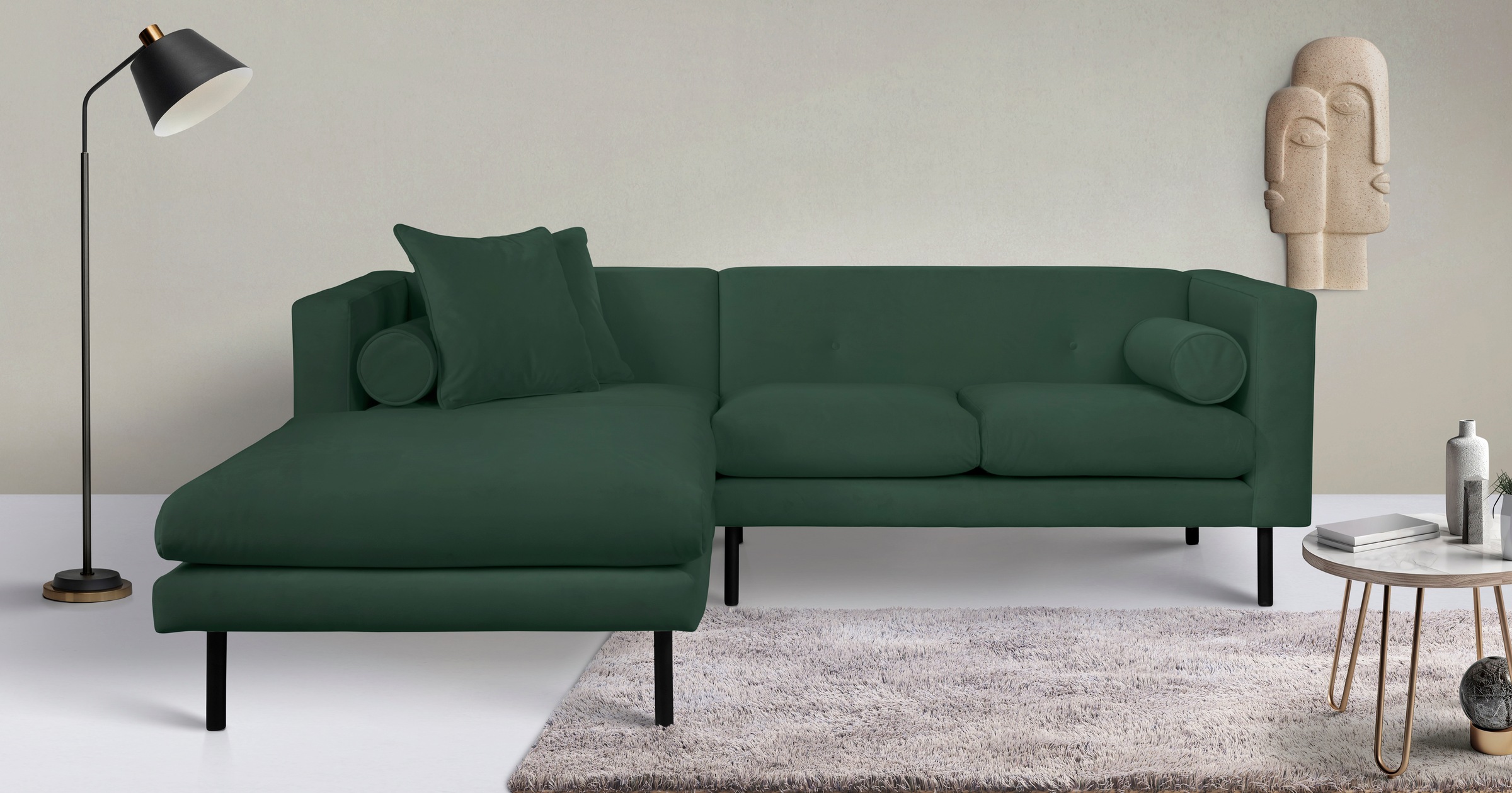 Home affaire Ecksofa »Lillibeth L-Form Designsofa, Maße B/T/H: 240/173/83 c günstig online kaufen