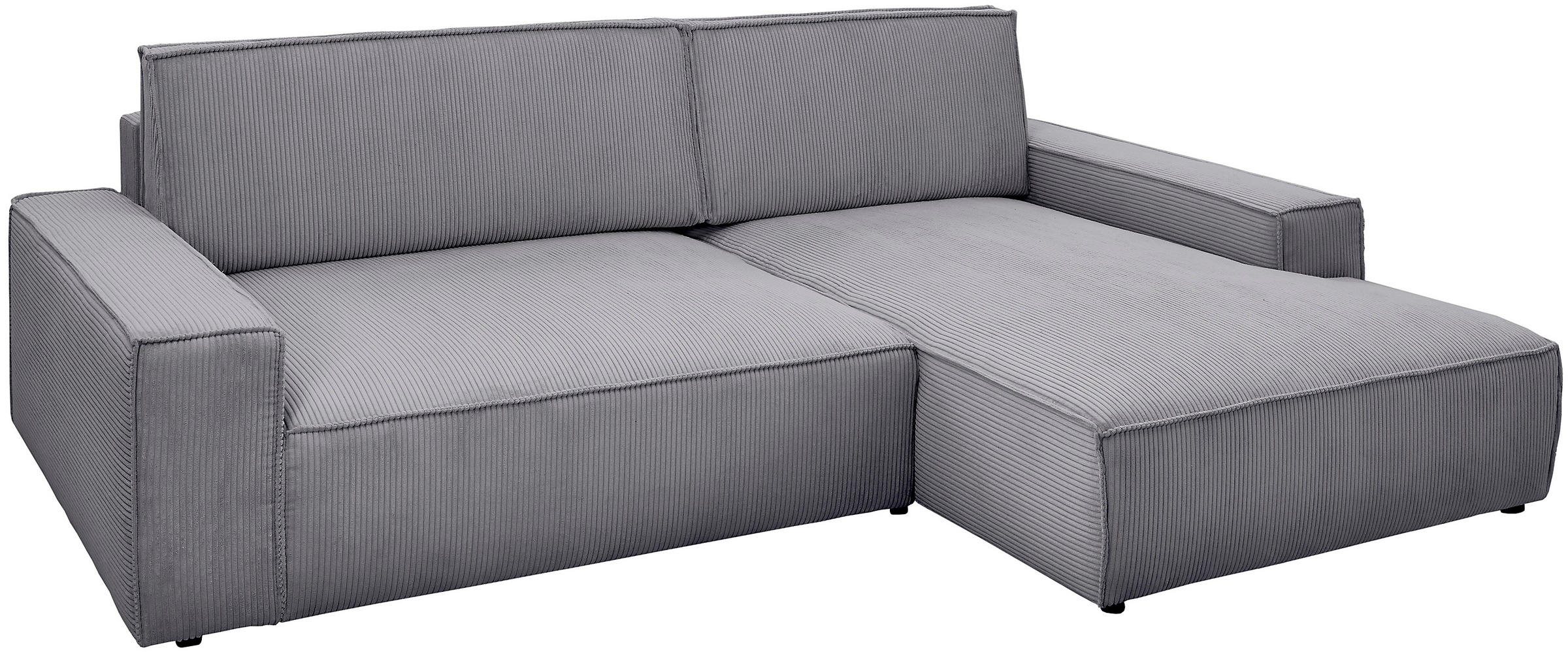 Home affaire Ecksofa »NEU: SHERWOODL XXL 284, Big-Sofa L-Form, tiefe Sitzfläche 95 cm, Cord,«, Leinenoptik, Recamiere rechts/links, auch als Schlafsofa stellbar