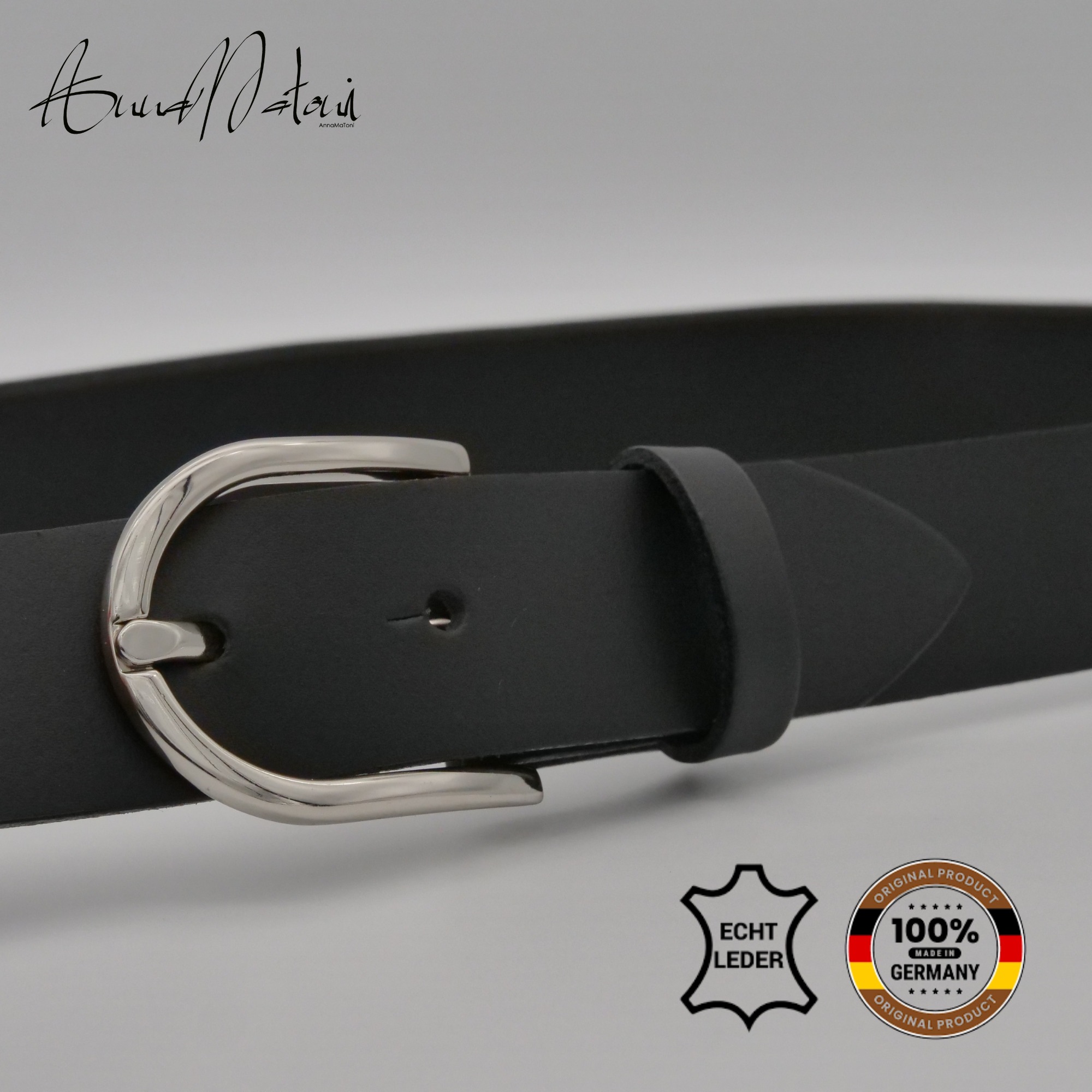 AnnaMatoni Ledergürtel »AnnaMatoni Damen Ledergürtel Basic Gürtel 3cm breit echt Leder«