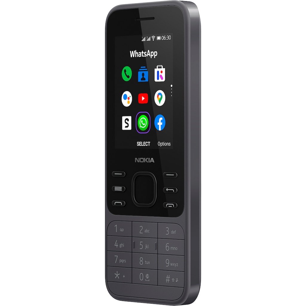 Nokia Handy »6300 4G Leo«, charcoal, 6 cm/2,4 Zoll, 4 GB Speicherplatz