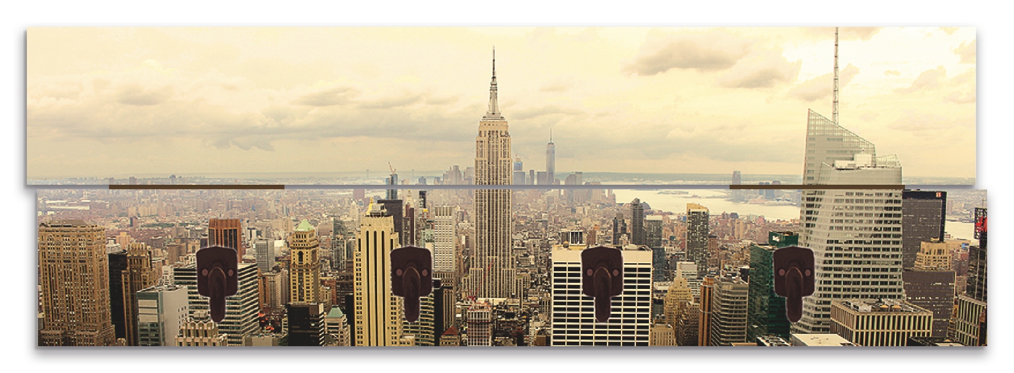 Artland Garderobenleiste »Skyline Manhattan - New York«, teilmontiert günstig online kaufen