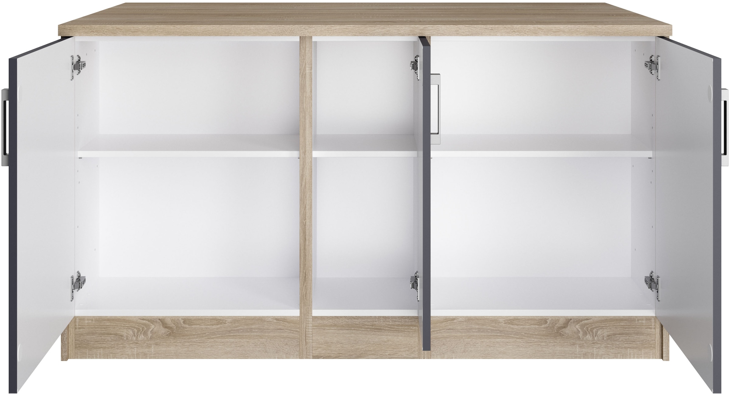 KOCHSTATION Kücheninsel »KS-Toronto«, Breite 153 cm, MDF-Fronten, Flaschenregal