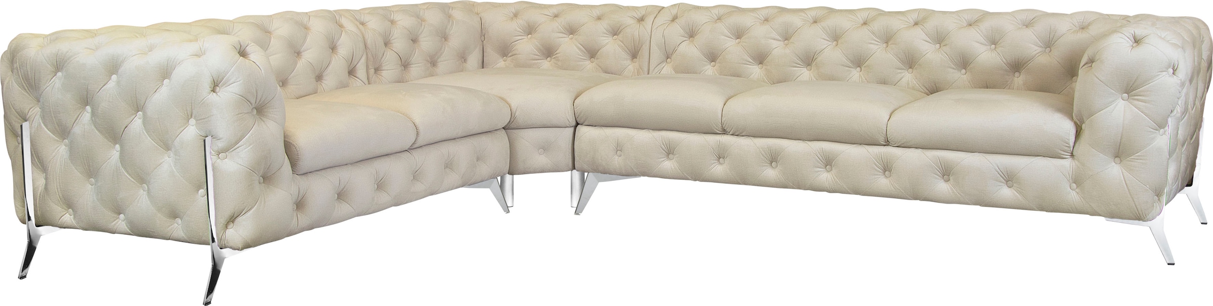 Leonique Chesterfield-Sofa "Amaury L-Form", großes Ecksofa, Chesterfield-Op günstig online kaufen