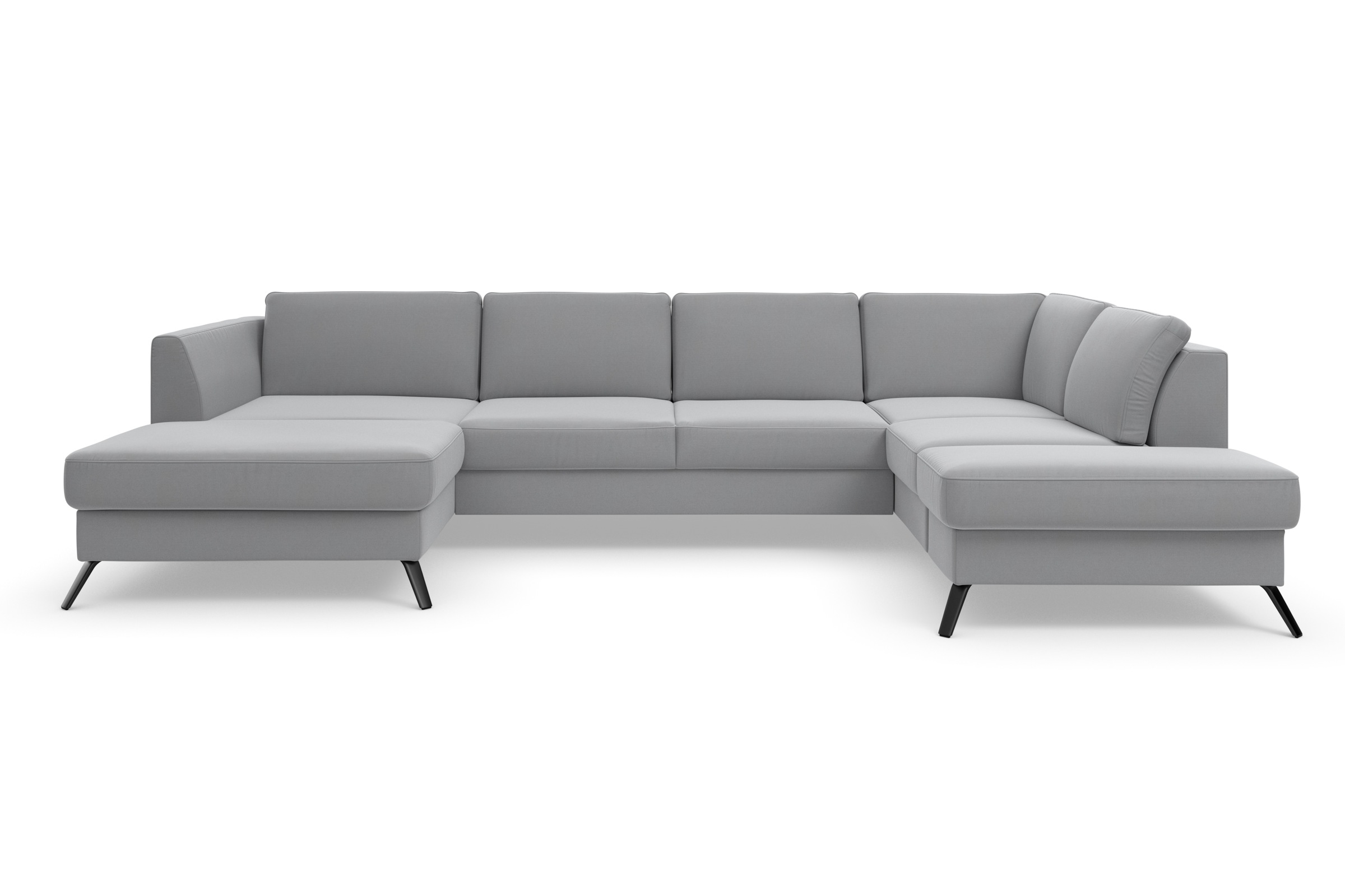 sit&more Wohnlandschaft »Olsen U-Form«, inklusive Sitztiefenverstellung, wahlweise mit Bettfunktion, 15cm hoch