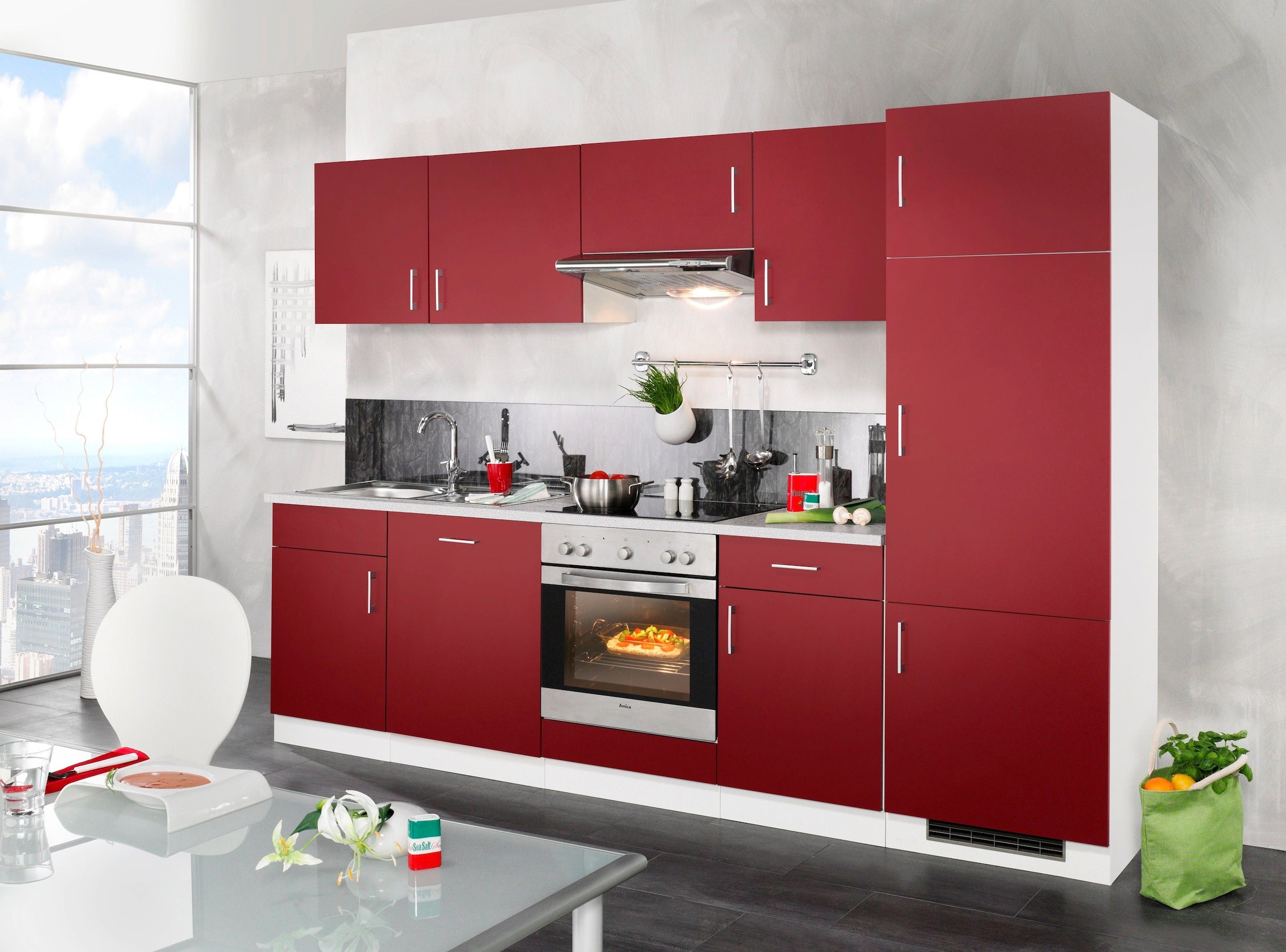 wiho Küchen Küchenzeile »Valencia, mit Set Breite bestellen cm 280 E-Geräten, online 2«