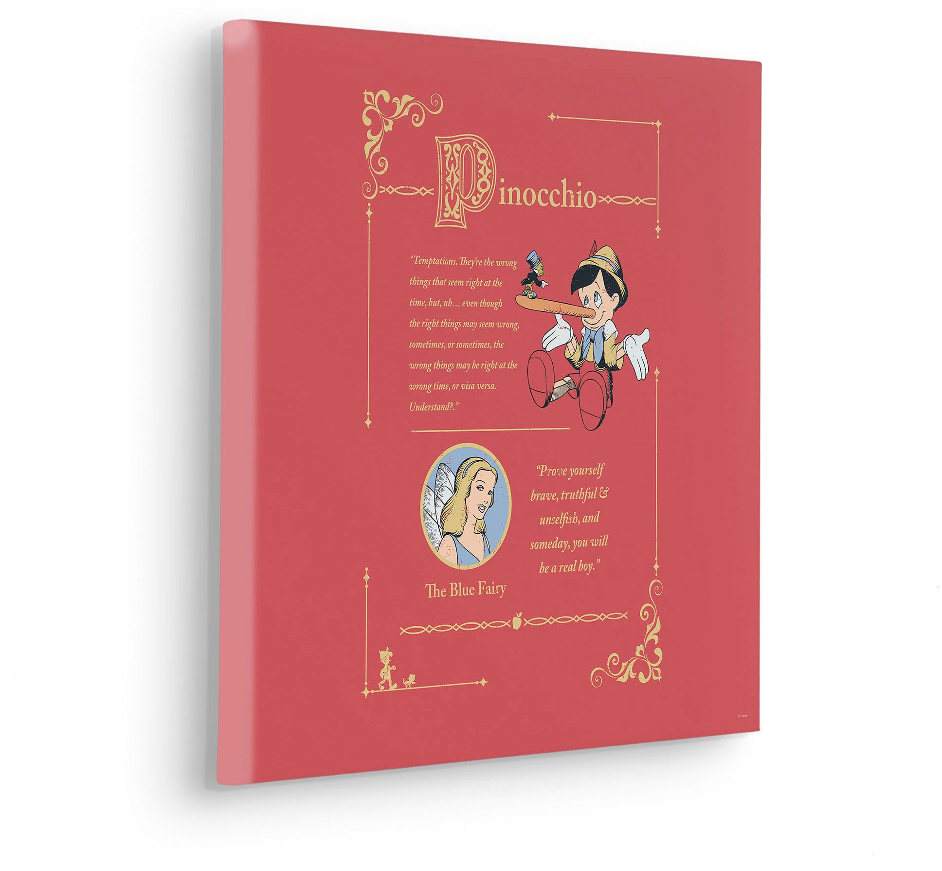 Komar Leinwandbild »Pinocchio Vice Versa - Größe 40 x 40 cm«, Disney, (1 St., 40 x 40 cm (Breite x Höhe), Keilrahmenbild mit Echtholzrahmen, Kinderzimmer