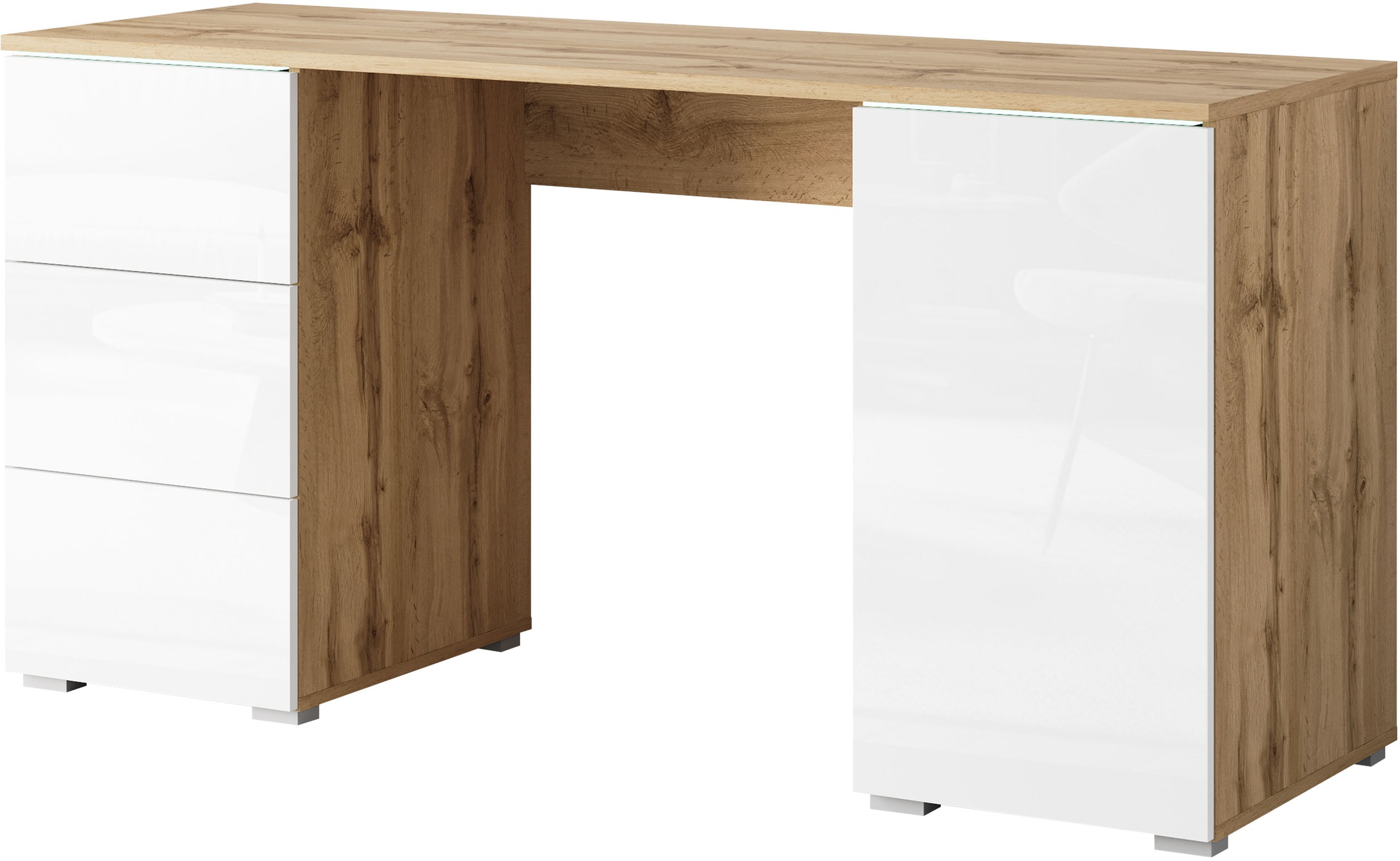 INOSIGN Schreibtisch »Vera«, (1 St.), Bürotisch mit LED, Push-to-Open, 3 Sc günstig online kaufen