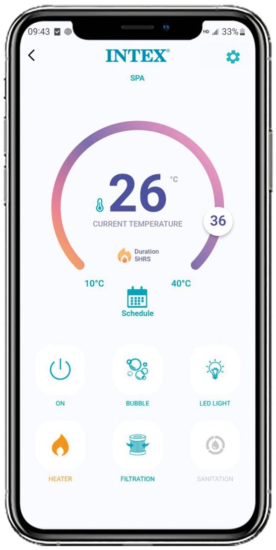 Intex Whirlpool »Glow Deluxe« 145 cm Durchmesser