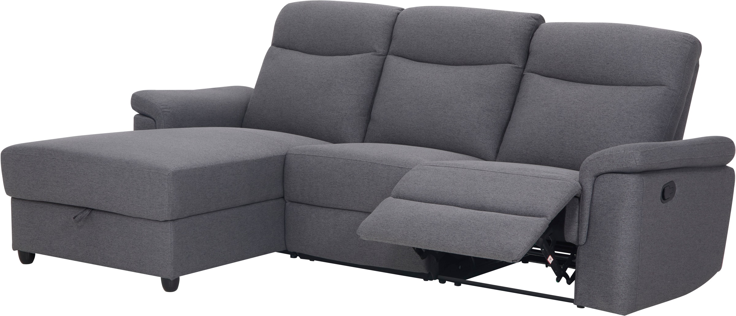 Home affaire Ecksofa »BRIONNE, L-Form, 255cm, manuelle u. elektrische Funktion (USB A/C),«, Liegefunktion, Stauraum, Federkernpolsterung, Webstoff