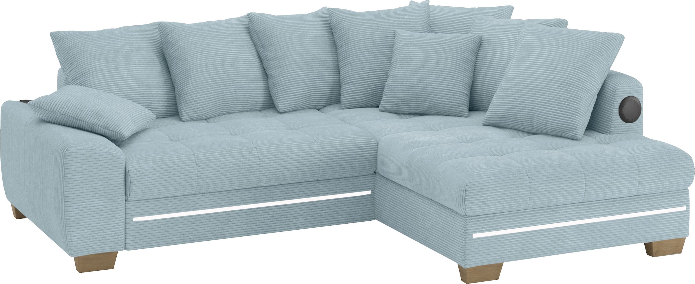 Mr. Couch Ecksofa »Nikita II, L-Form«, mit Kaltschaum, RGB-LED, Soundsystem günstig online kaufen