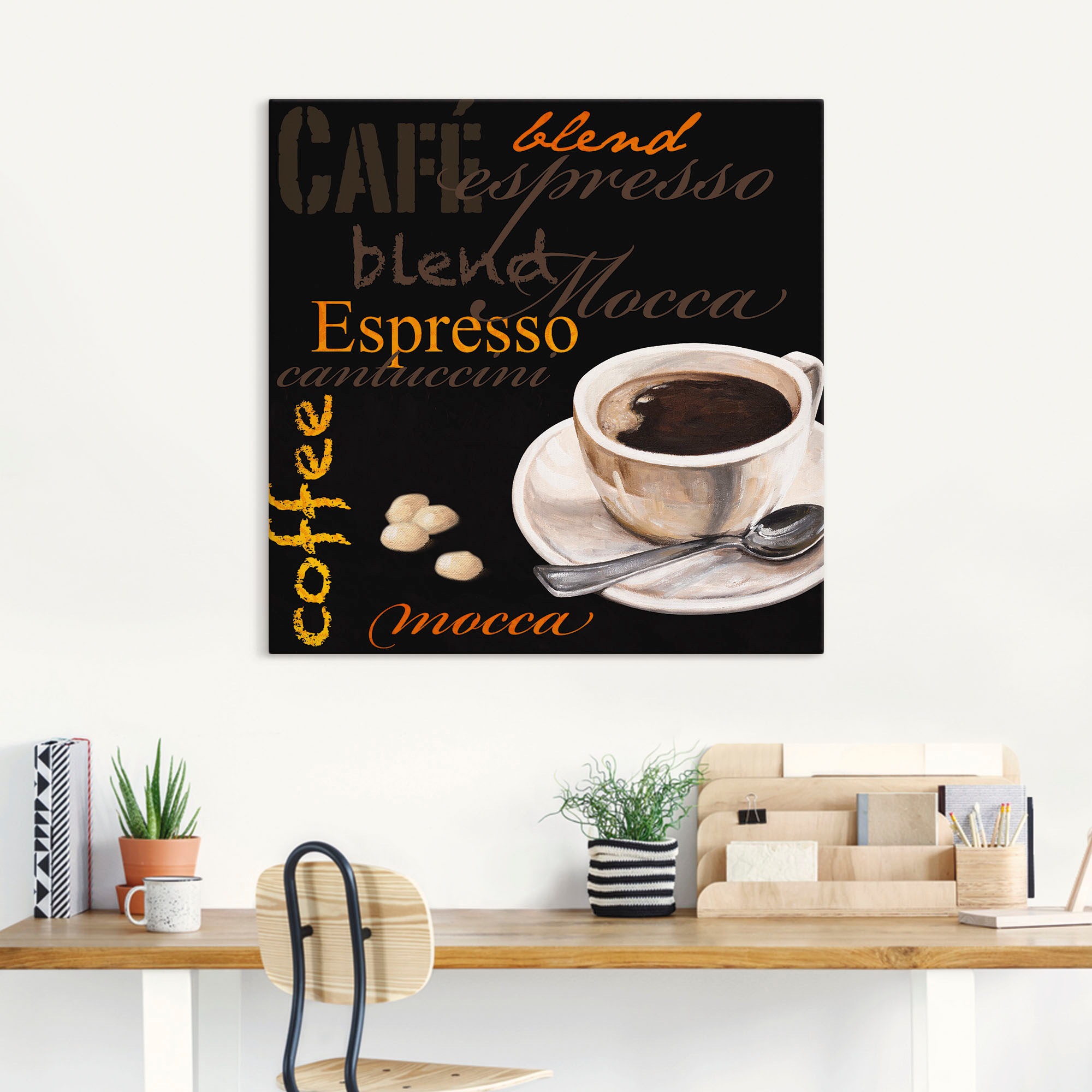 Artland Wandbild »Espresso - Kaffee«, Kaffee Bilder, (1 St.), als Alubild, günstig online kaufen